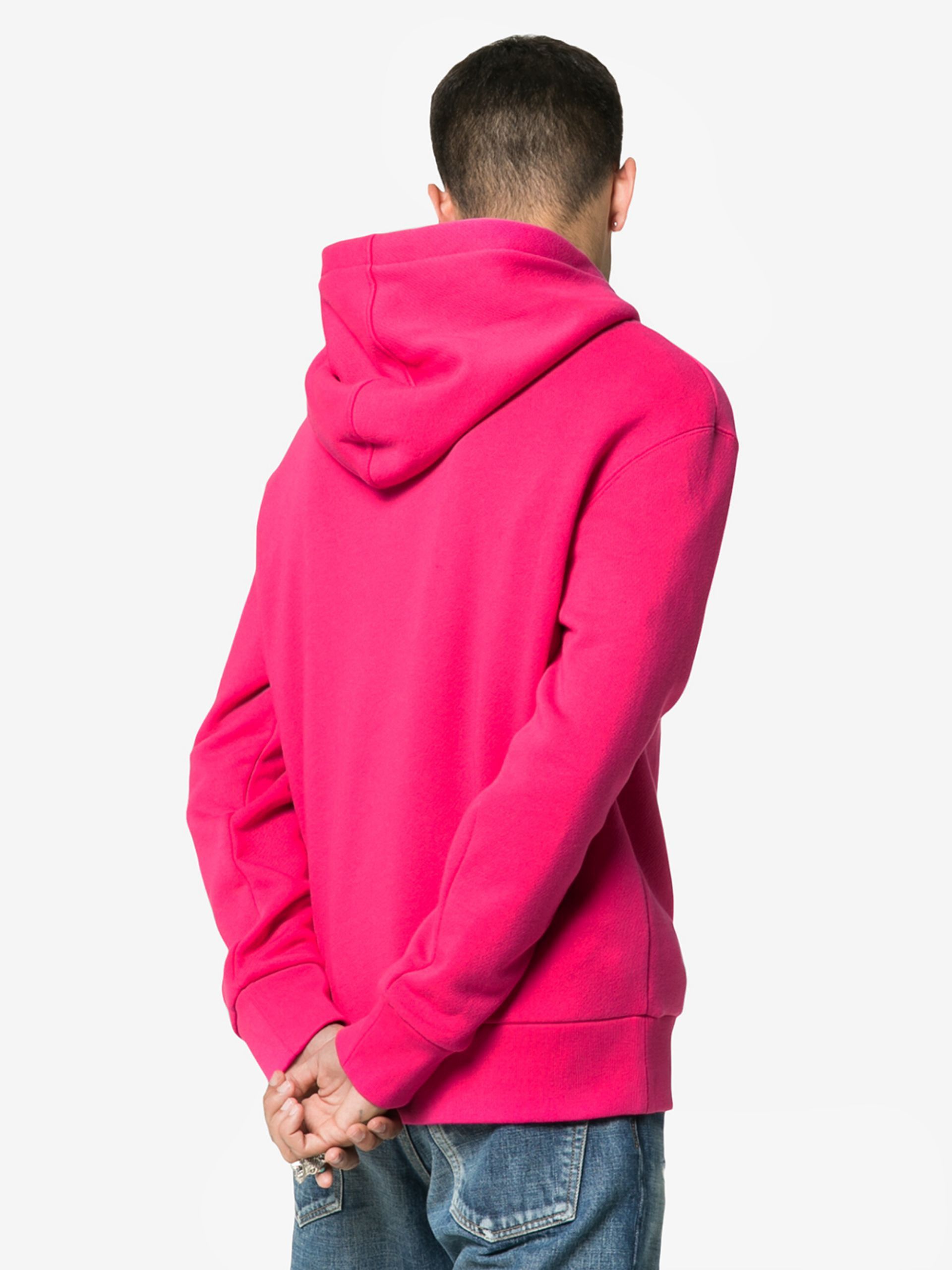 Gucci Gucci Pig Pink Logo Hoodie embroidered size Medium Size US M / EU 48-50 / 2 - 16 Thumbnail