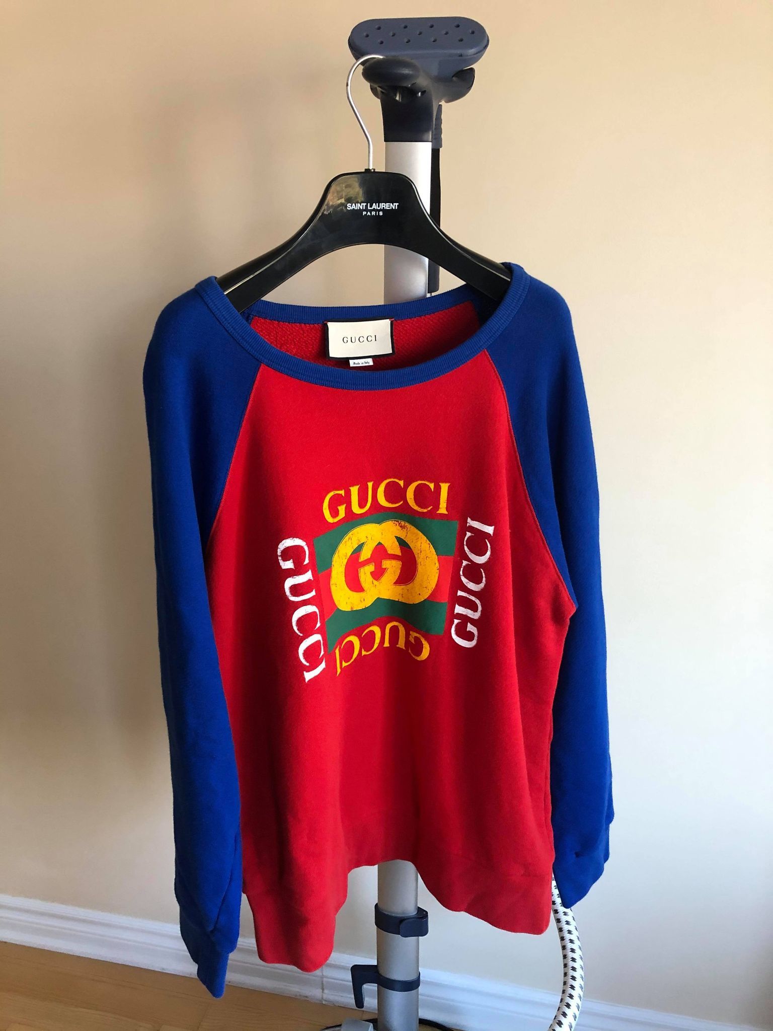 Gucci Gucci Colorblock logo crewneck sweater size Large Size US L / EU 52-54 / 3 - 4 Thumbnail