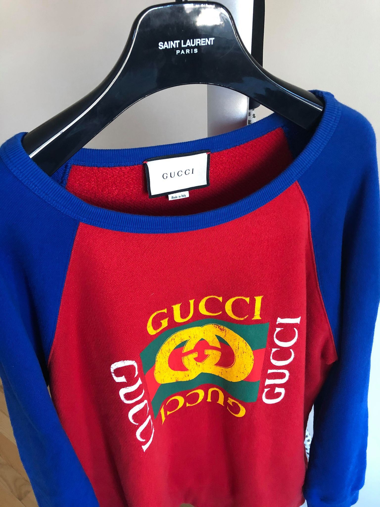 Gucci Gucci Colorblock logo crewneck sweater size Large Size US L / EU 52-54 / 3 - 8 Thumbnail