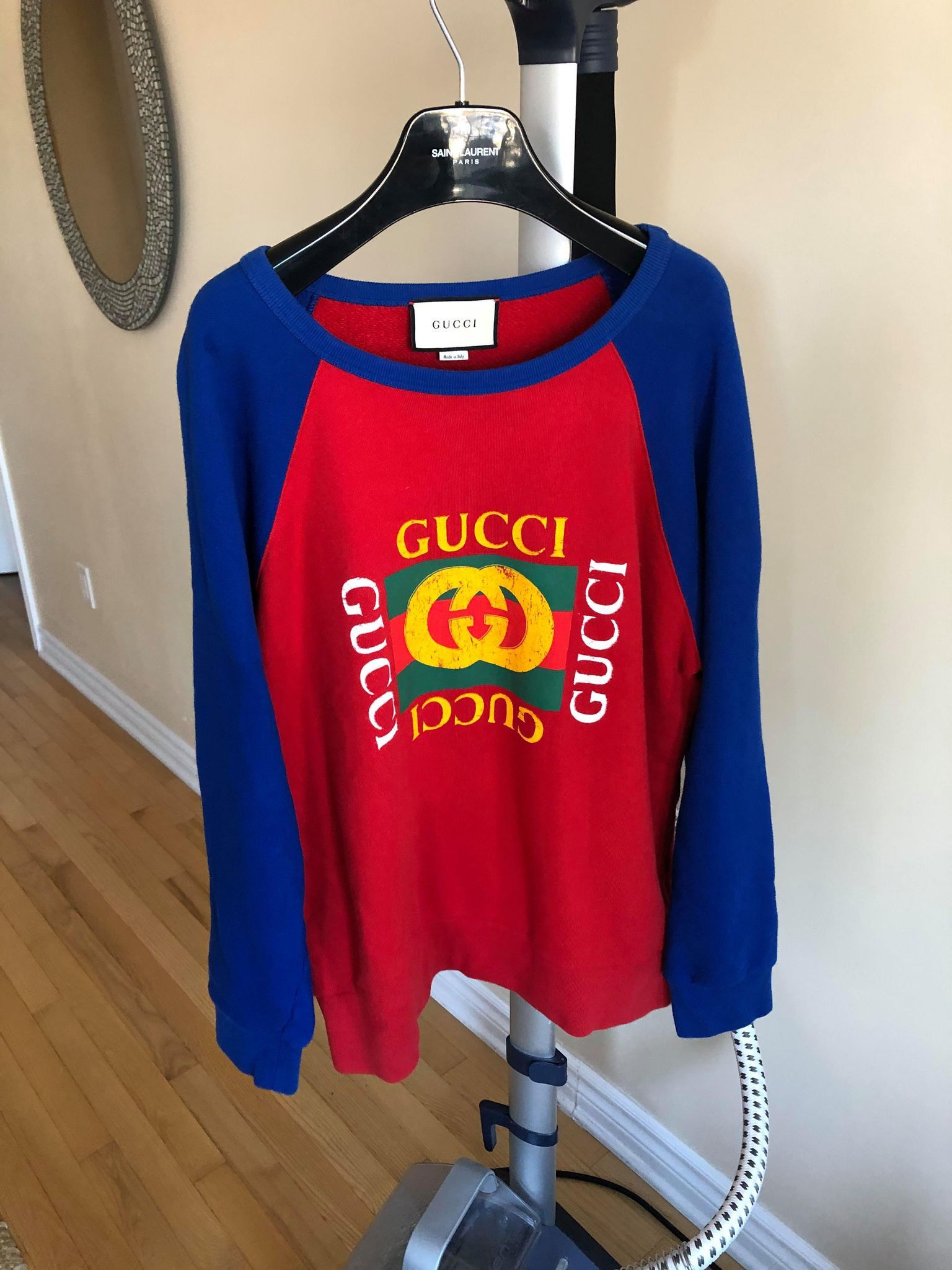 Gucci Gucci Colorblock logo crewneck sweater size Large Size US L / EU 52-54 / 3 - 1 Thumbnail