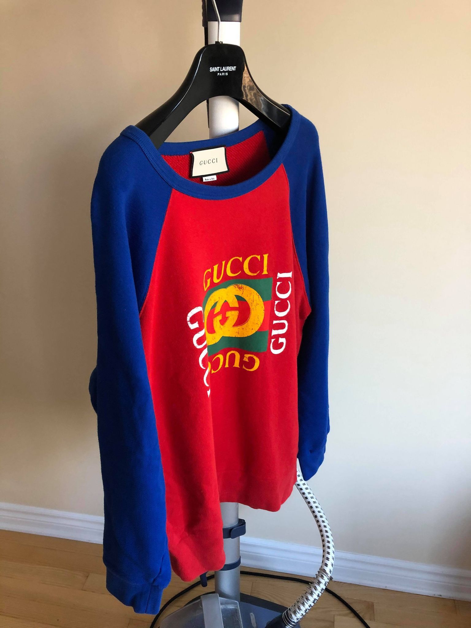 Gucci Gucci Colorblock logo crewneck sweater size Large Size US L / EU 52-54 / 3 - 2 Thumbnail
