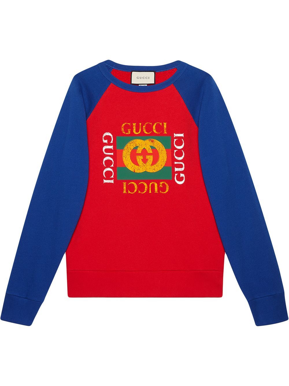Gucci Gucci Colorblock logo crewneck sweater size Large Size US L / EU 52-54 / 3 - 15 Thumbnail