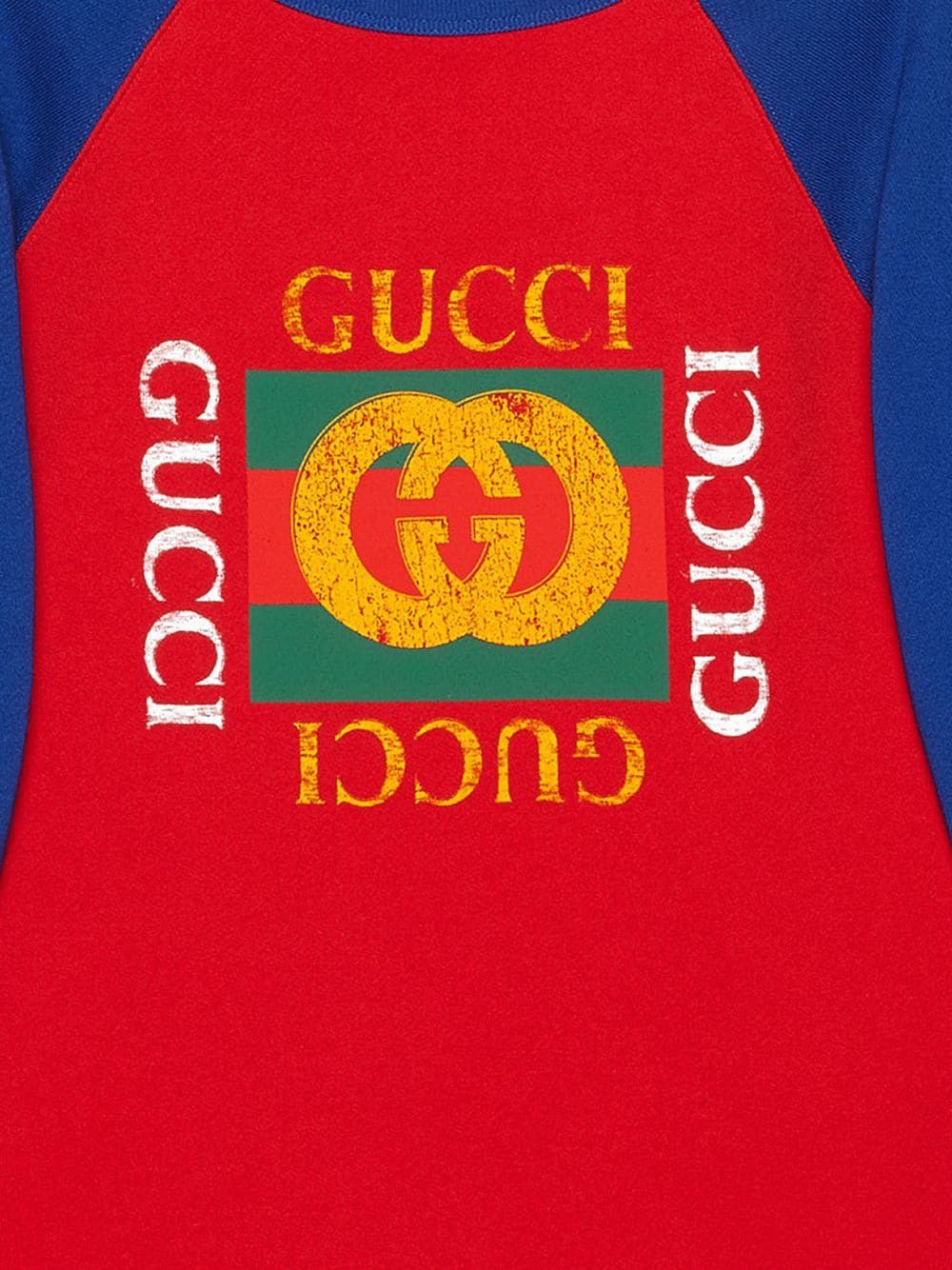 Gucci Gucci Colorblock logo crewneck sweater size Large Size US L / EU 52-54 / 3 - 19 Thumbnail
