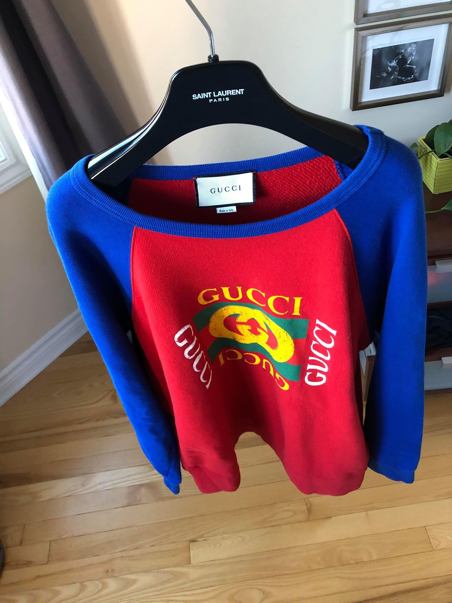 Gucci Gucci Colorblock logo crewneck sweater size Large Size US L / EU 52-54 / 3 - 6 Thumbnail