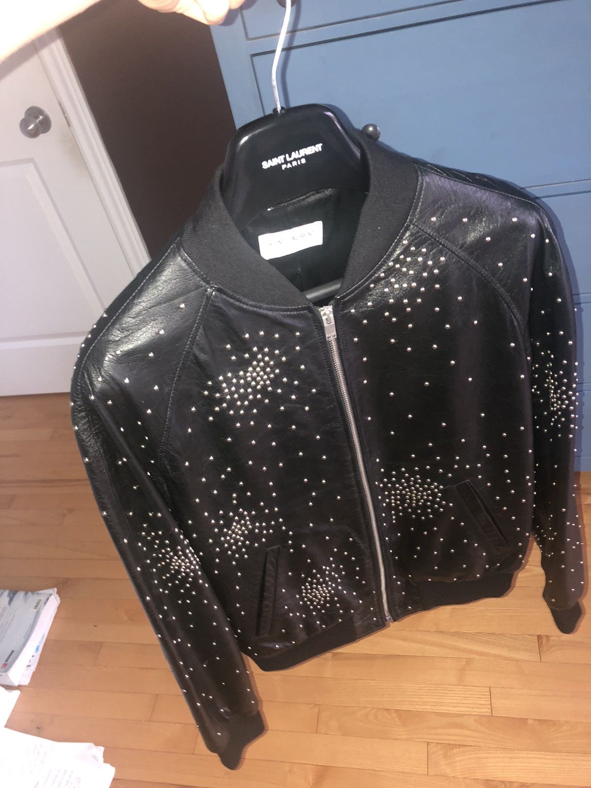 Hedi Slimane × Saint Laurent Paris Saint Laurent x Hedi Slimane Leather Studs Jacket Size US M / EU 48-50 / 2 - 12 Thumbnail