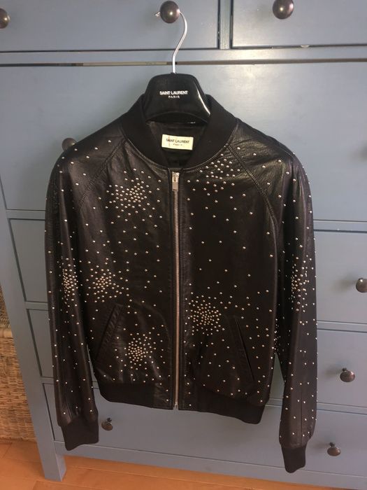 Saint Laurent Paris Saint Laurent x Hedi Slimane Leather Studs Jacket ...