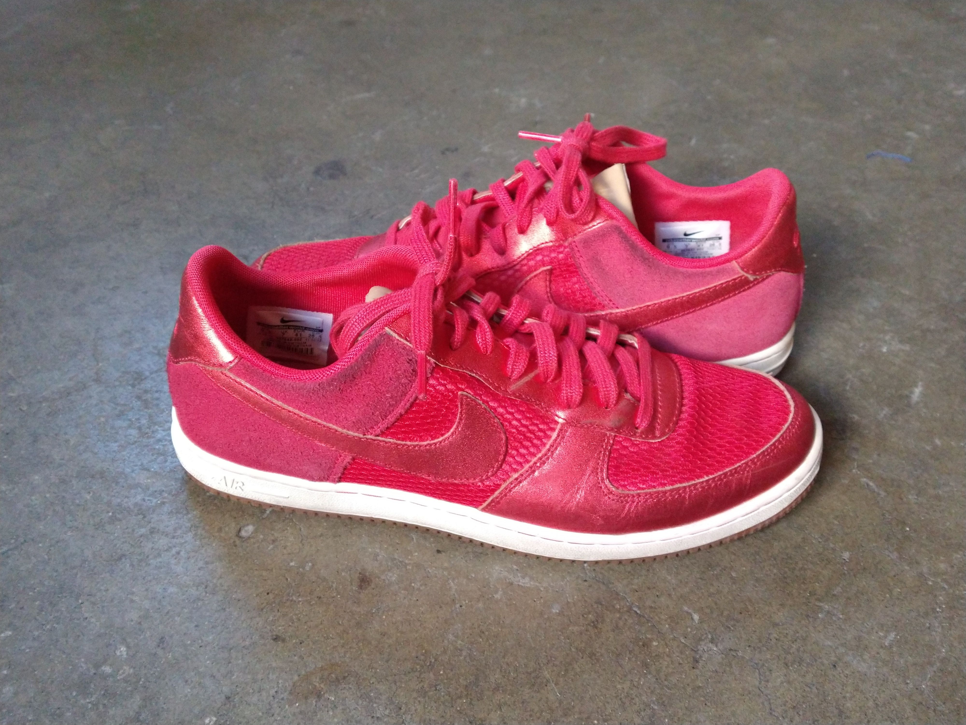 Nike Nike Air Force 1 Light Low 487643-602 Size 8 Red Suede Size US 8 / EU 41 - 2 Thumbnail