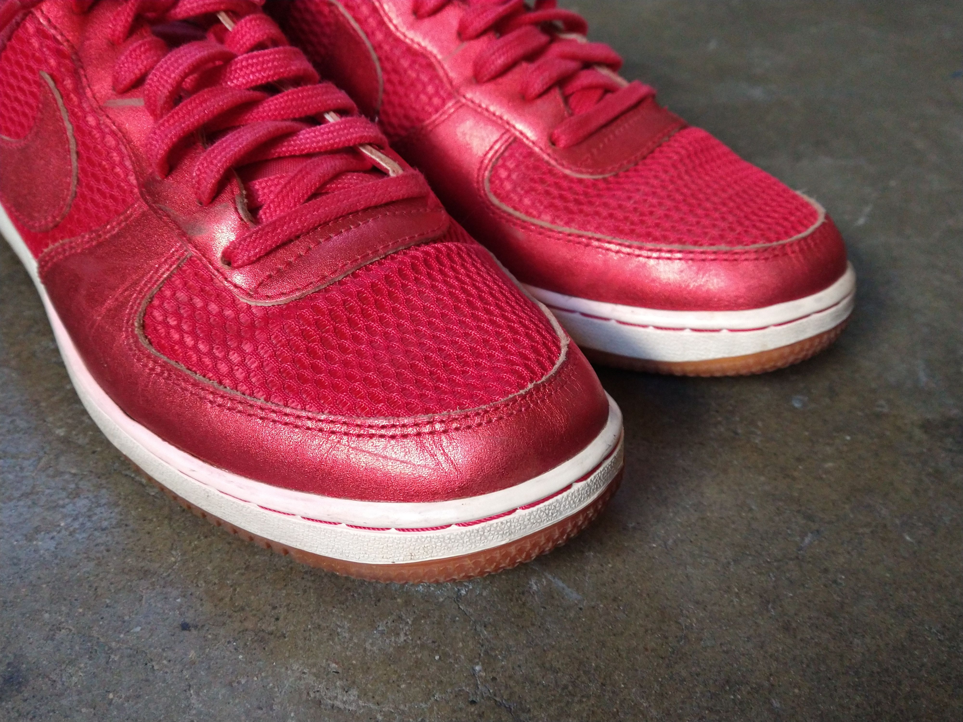 Nike Nike Air Force 1 Light Low 487643-602 Size 8 Red Suede Size US 8 / EU 41 - 5 Thumbnail