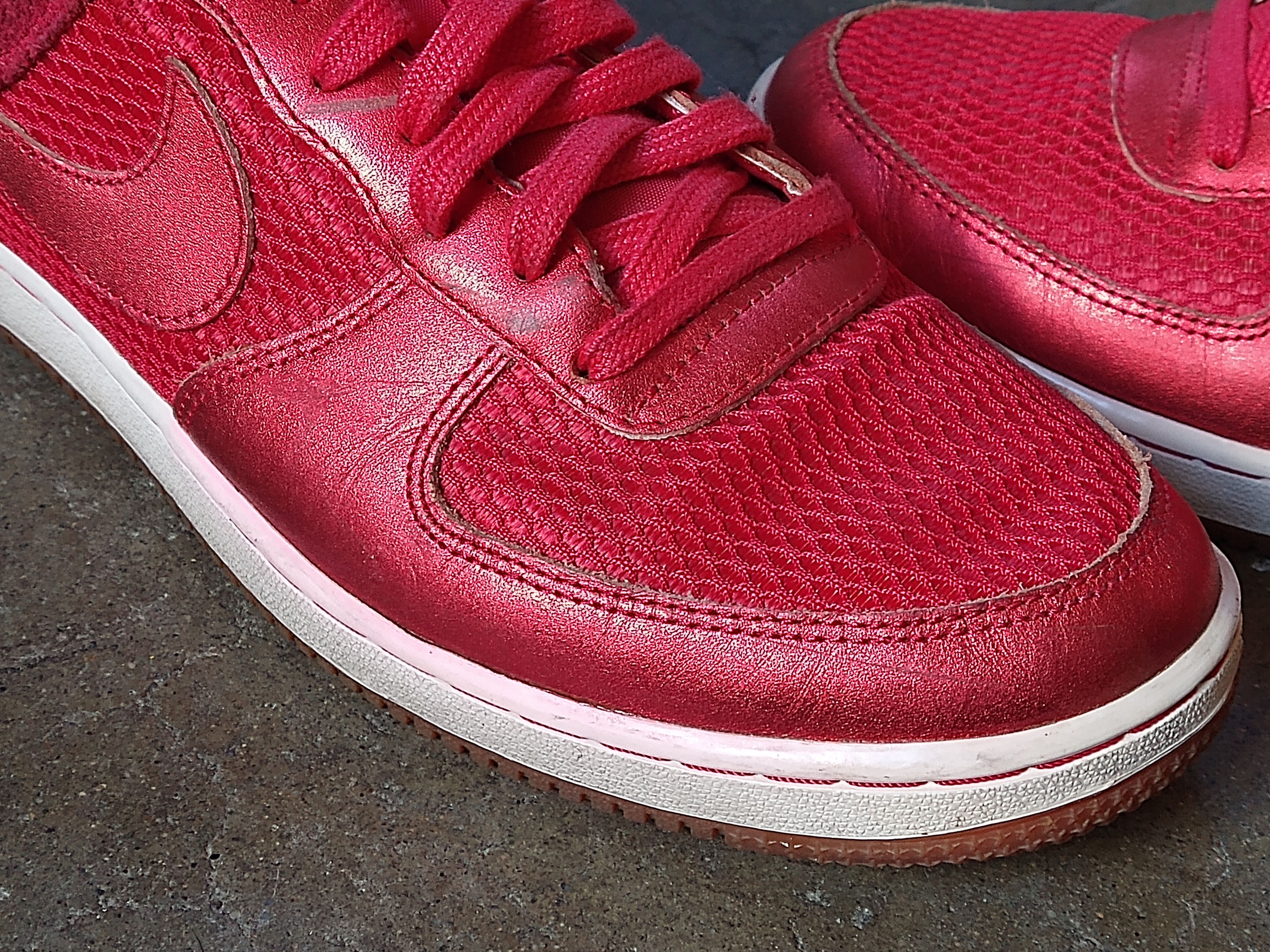 Nike Nike Air Force 1 Light Low 487643-602 Size 8 Red Suede Size US 8 / EU 41 - 6 Thumbnail