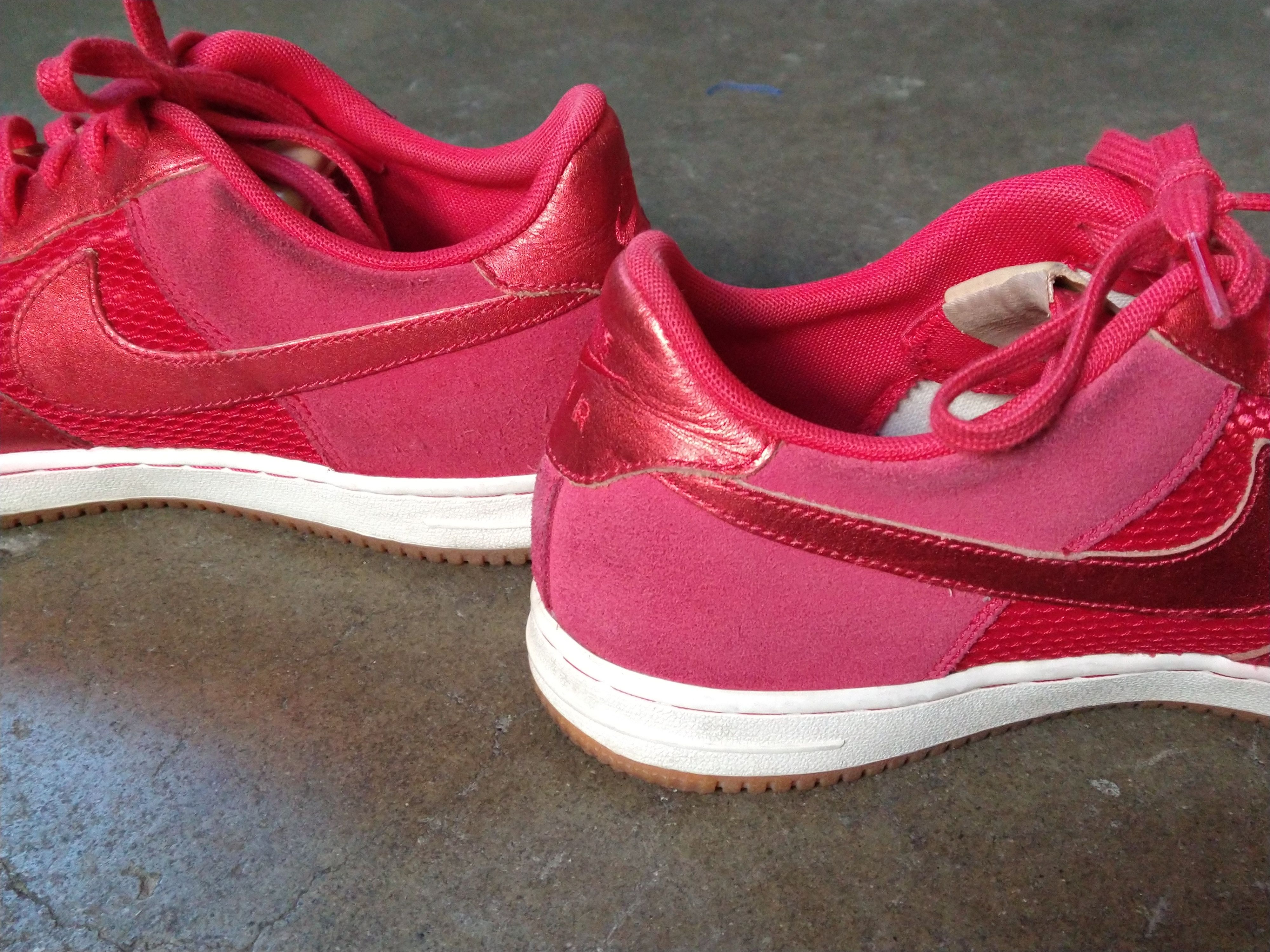 Nike Nike Air Force 1 Light Low 487643-602 Size 8 Red Suede Size US 8 / EU 41 - 14 Thumbnail