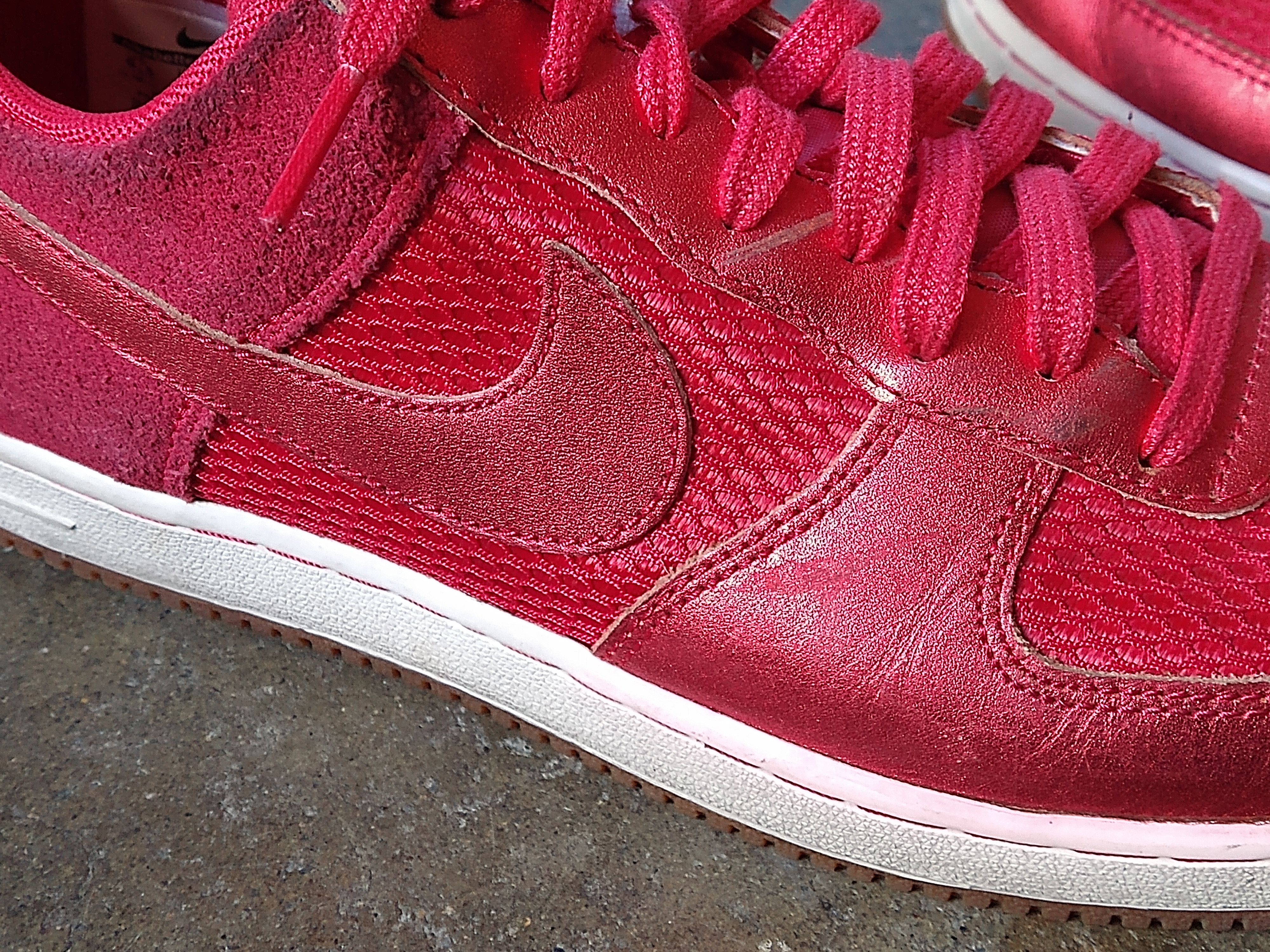 Nike Nike Air Force 1 Light Low 487643-602 Size 8 Red Suede Size US 8 / EU 41 - 7 Thumbnail