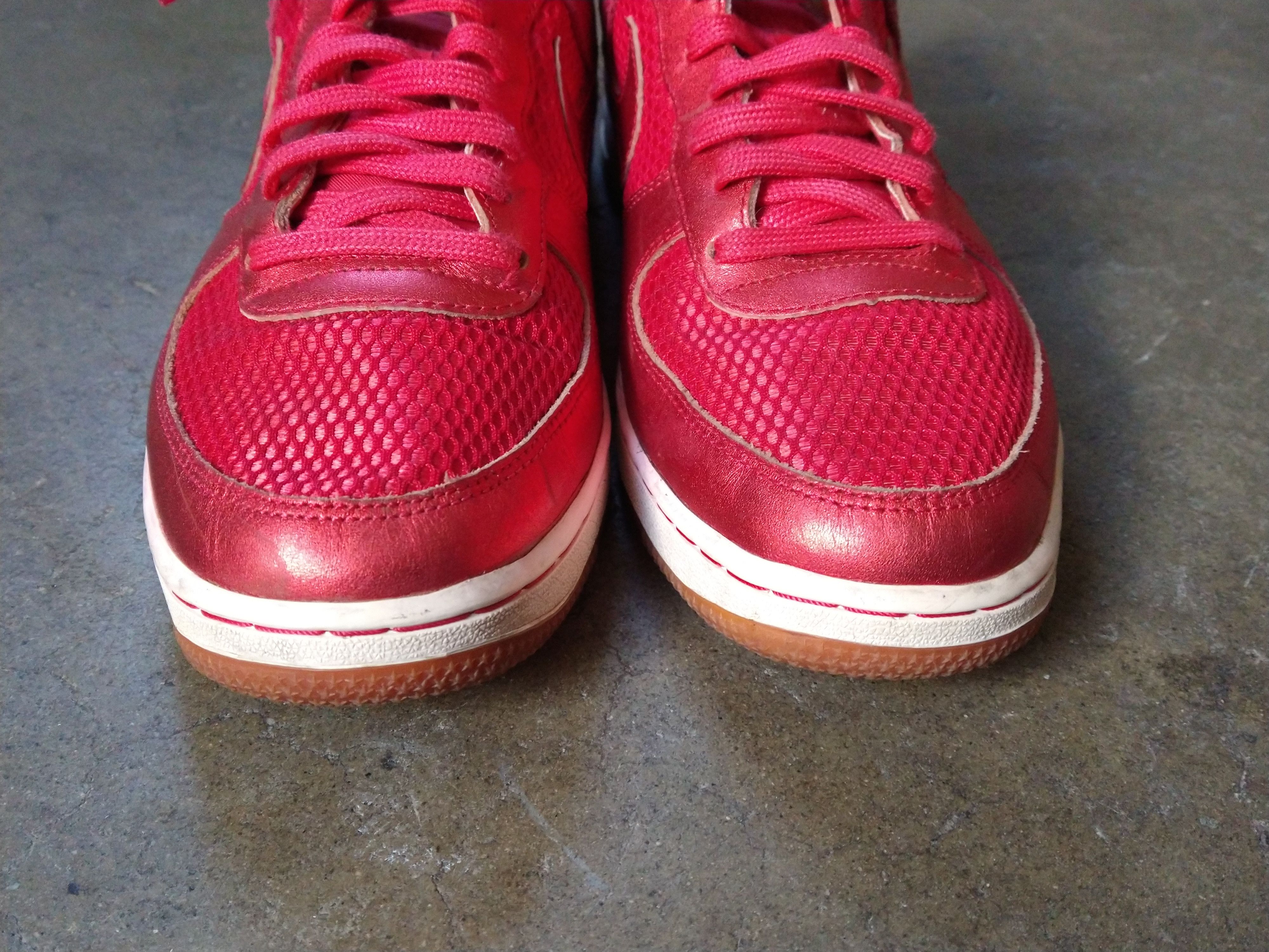 Nike Nike Air Force 1 Light Low 487643-602 Size 8 Red Suede Size US 8 / EU 41 - 4 Thumbnail