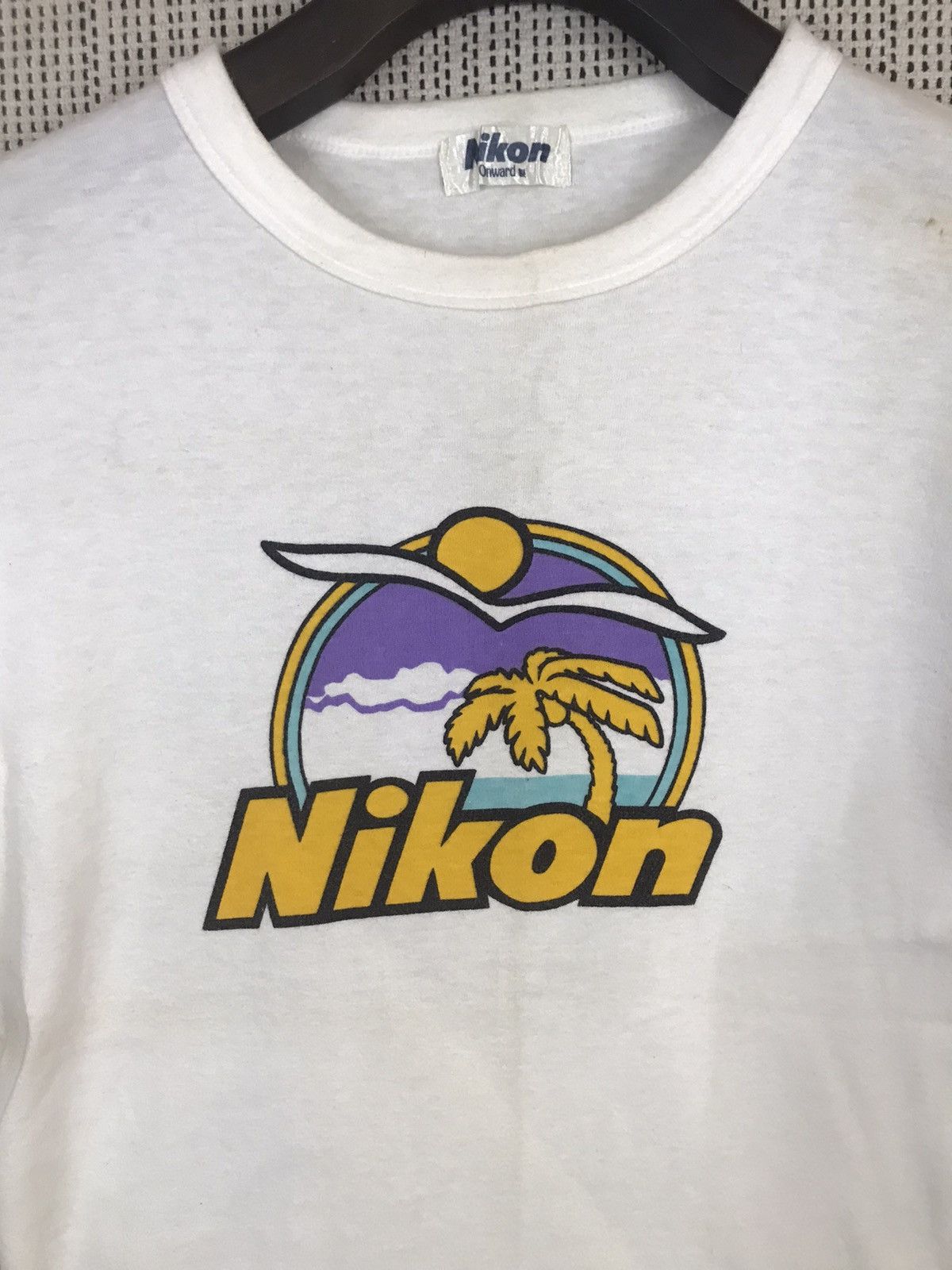 Japanese Brand × Nikon × Vintage ‼️VTG 70s NIKON TSHIRT BEACH PRINTED ‼️ Size US S / EU 44-46 / 1 - 2 Thumbnail