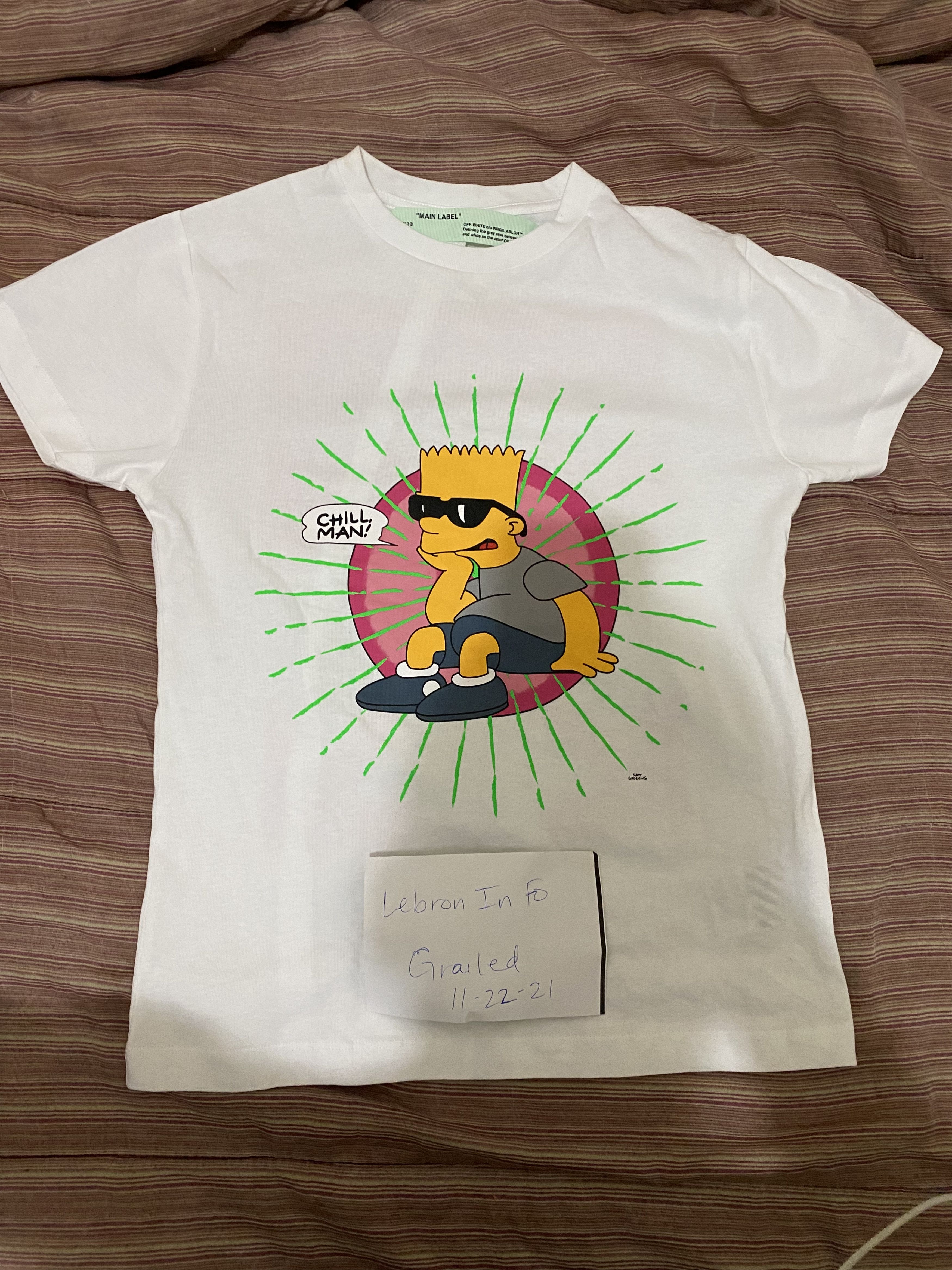 Off-White × The Simpsons Off-White Bart Glasses Tee Size US XS / EU 42 / 0 - 5 Thumbnail