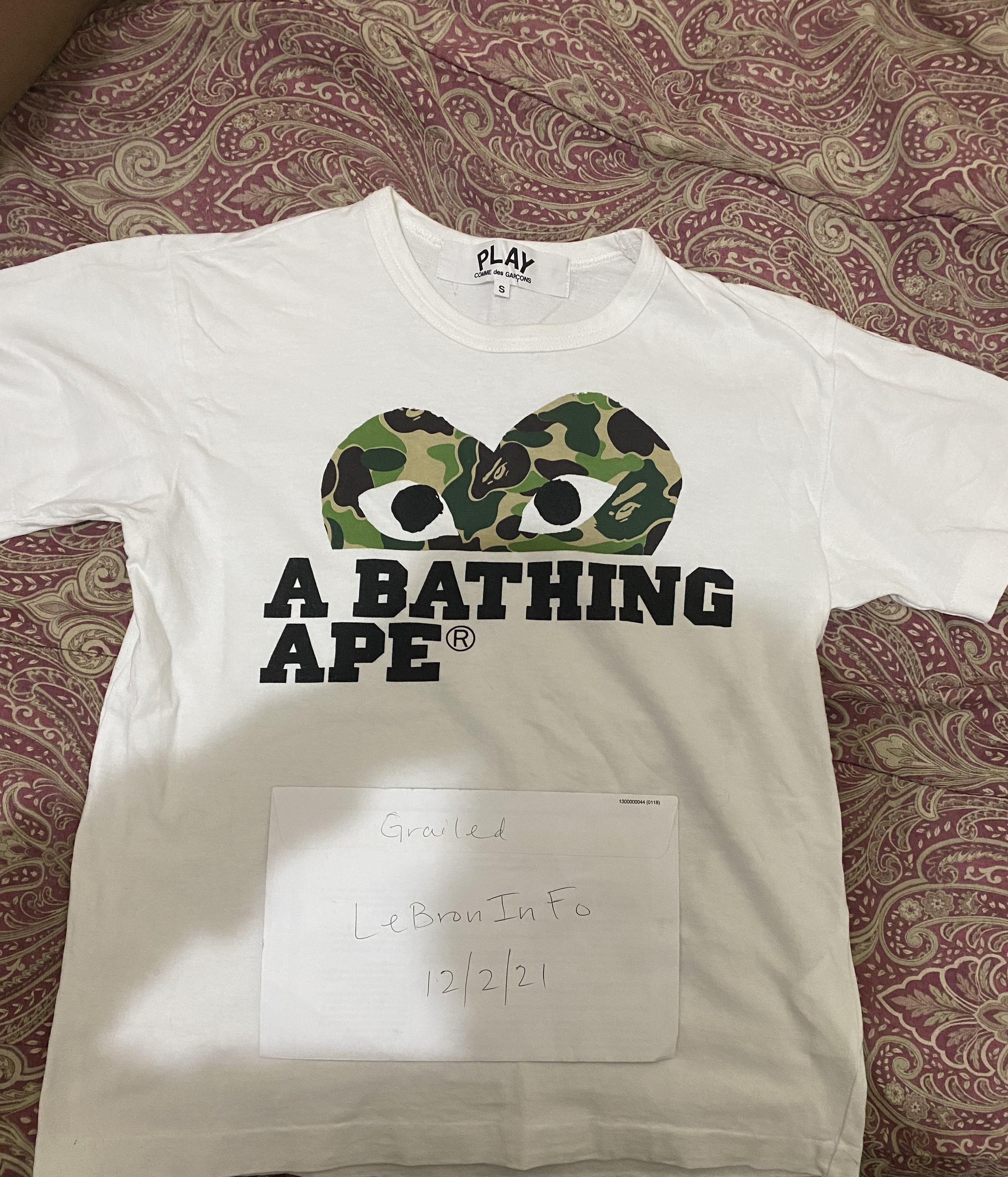 Bape × Comme des Garcons Bape x Comme Des Garçons Camo Heart Tee Size US S / EU 44-46 / 1 - 6 Thumbnail