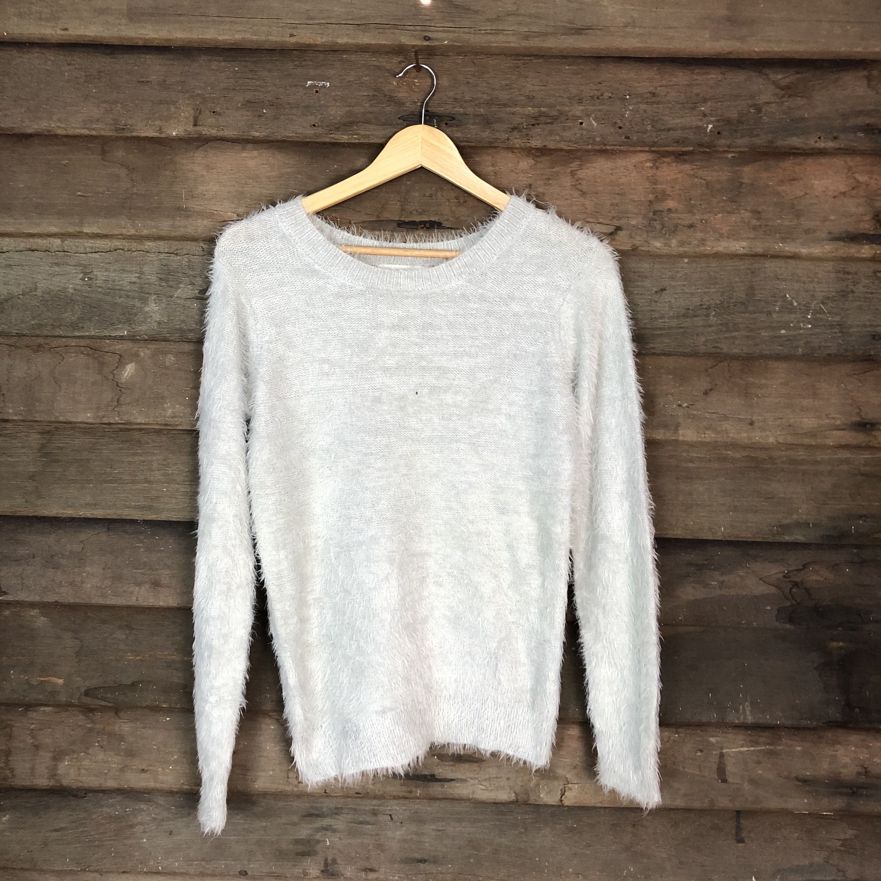 Japanese Brand Grove Shag Shaggy Fur Mohair Knitwear #6708 Size US S / EU 44-46 / 1 - 1 Thumbnail