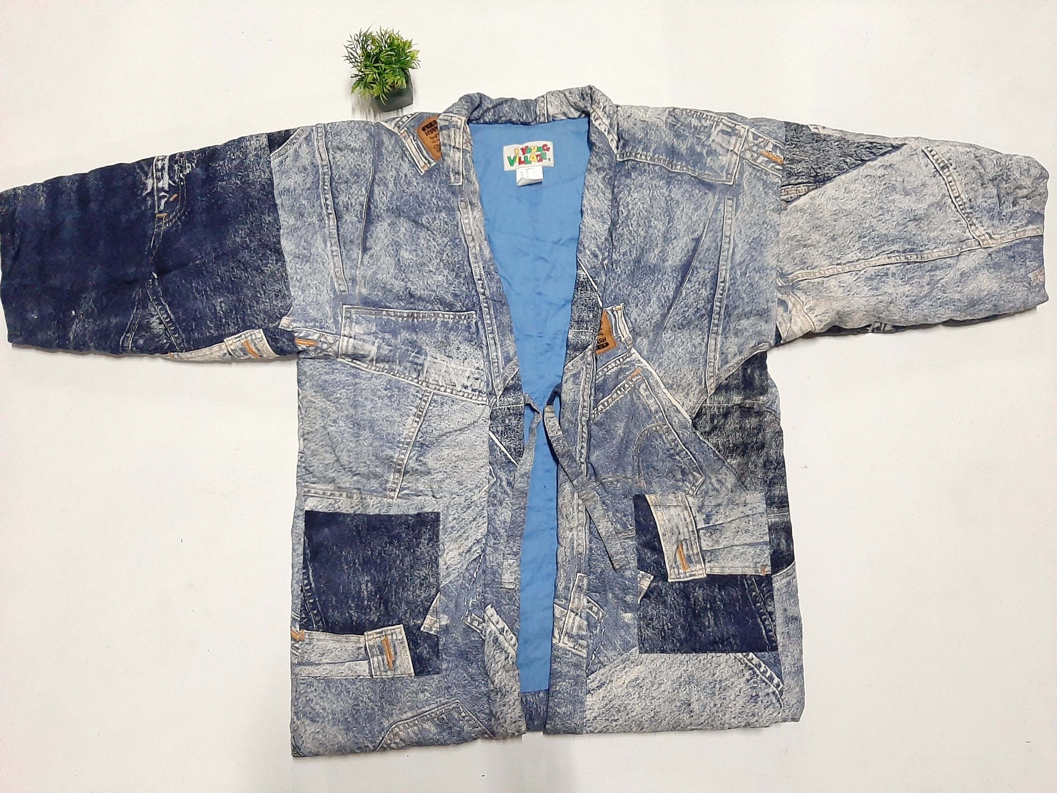 Japanese Brand RARE🔥vtg young village kimono thick all over PRINT Size US XL / EU 56 / 4 - 1 Thumbnail