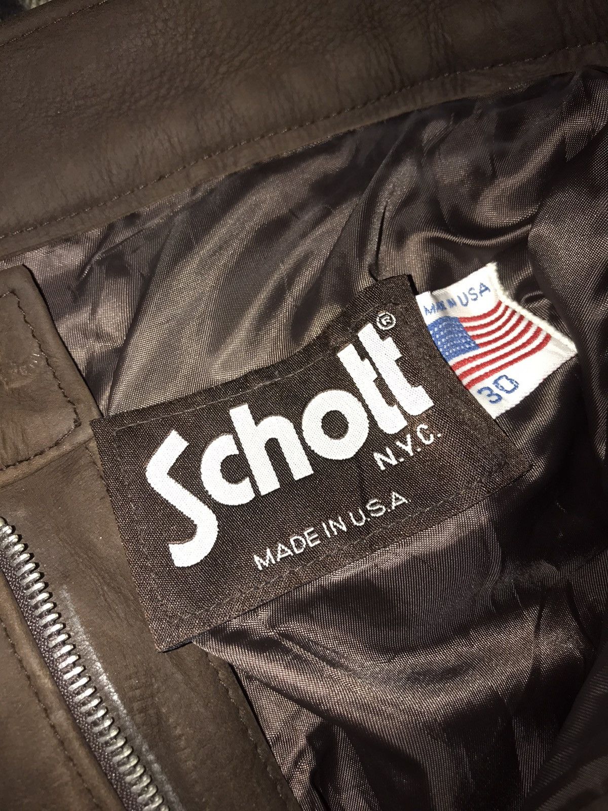 Leather × Schott × Vintage 🔥RARE🔥Vintage schott leather pant Size US 30 / EU 46 - 4 Thumbnail