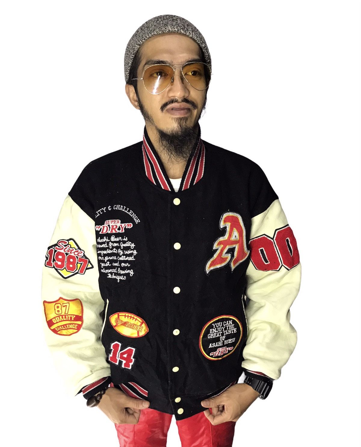 Superdry 🔥rare🔥Superdry varsity leather sleeve with patches Size US L / EU 52-54 / 3 - 1 Thumbnail