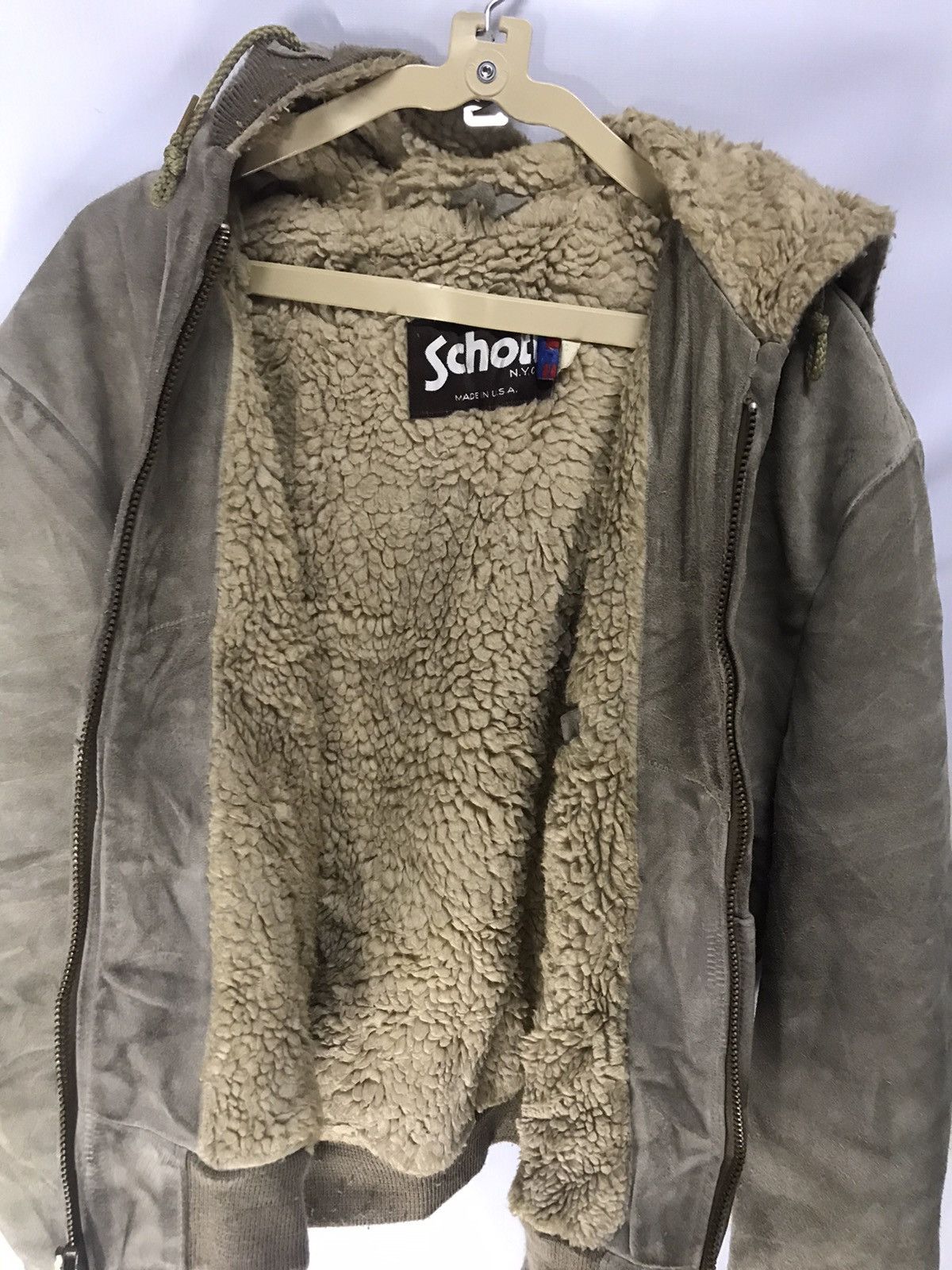 Schott × Vintage 🔥best offer🔥Schott nyc suede zipper jacket with hoodie Size US L / EU 52-54 / 3 - 6 Thumbnail