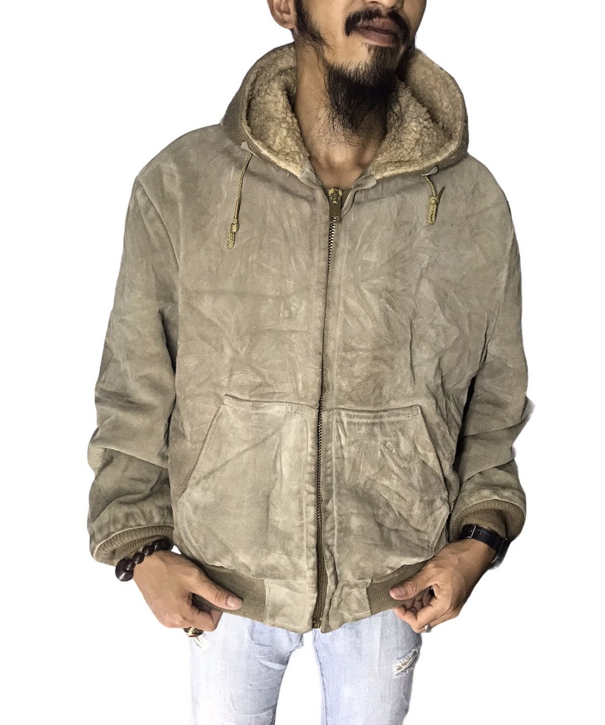 Schott × Vintage 🔥best offer🔥Schott nyc suede zipper jacket with hoodie Size US L / EU 52-54 / 3 - 3 Thumbnail