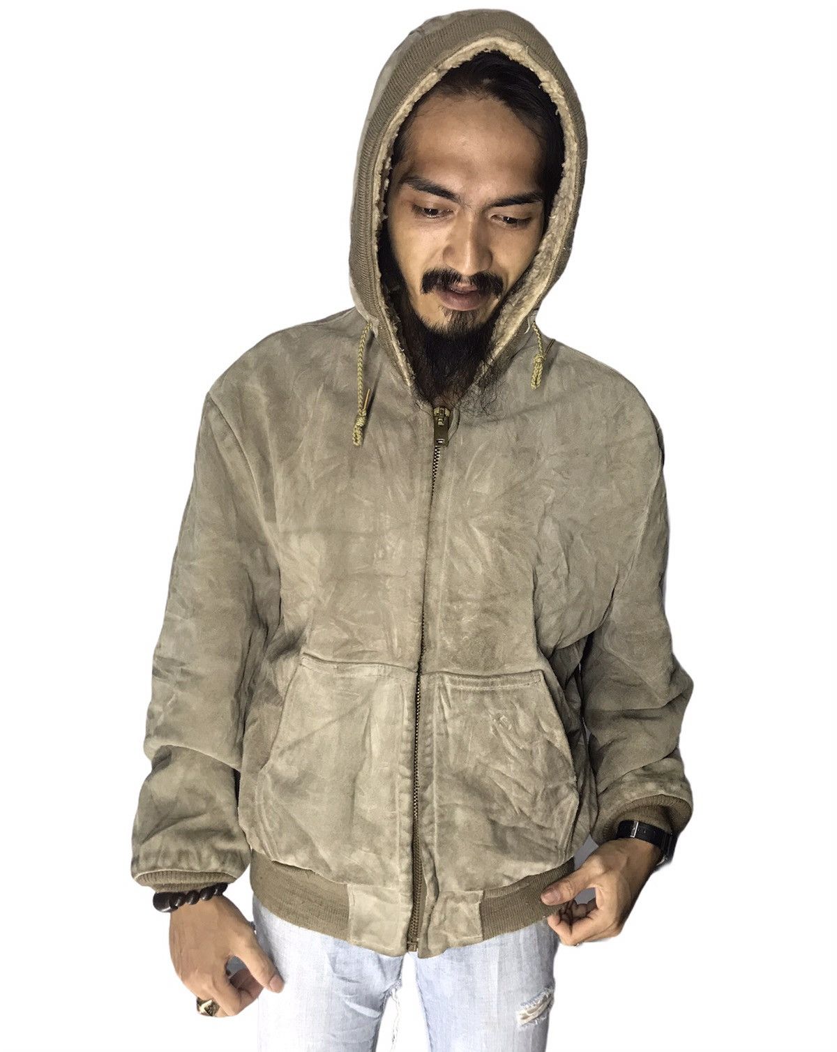 Schott × Vintage 🔥best offer🔥Schott nyc suede zipper jacket with hoodie Size US L / EU 52-54 / 3 - 4 Thumbnail
