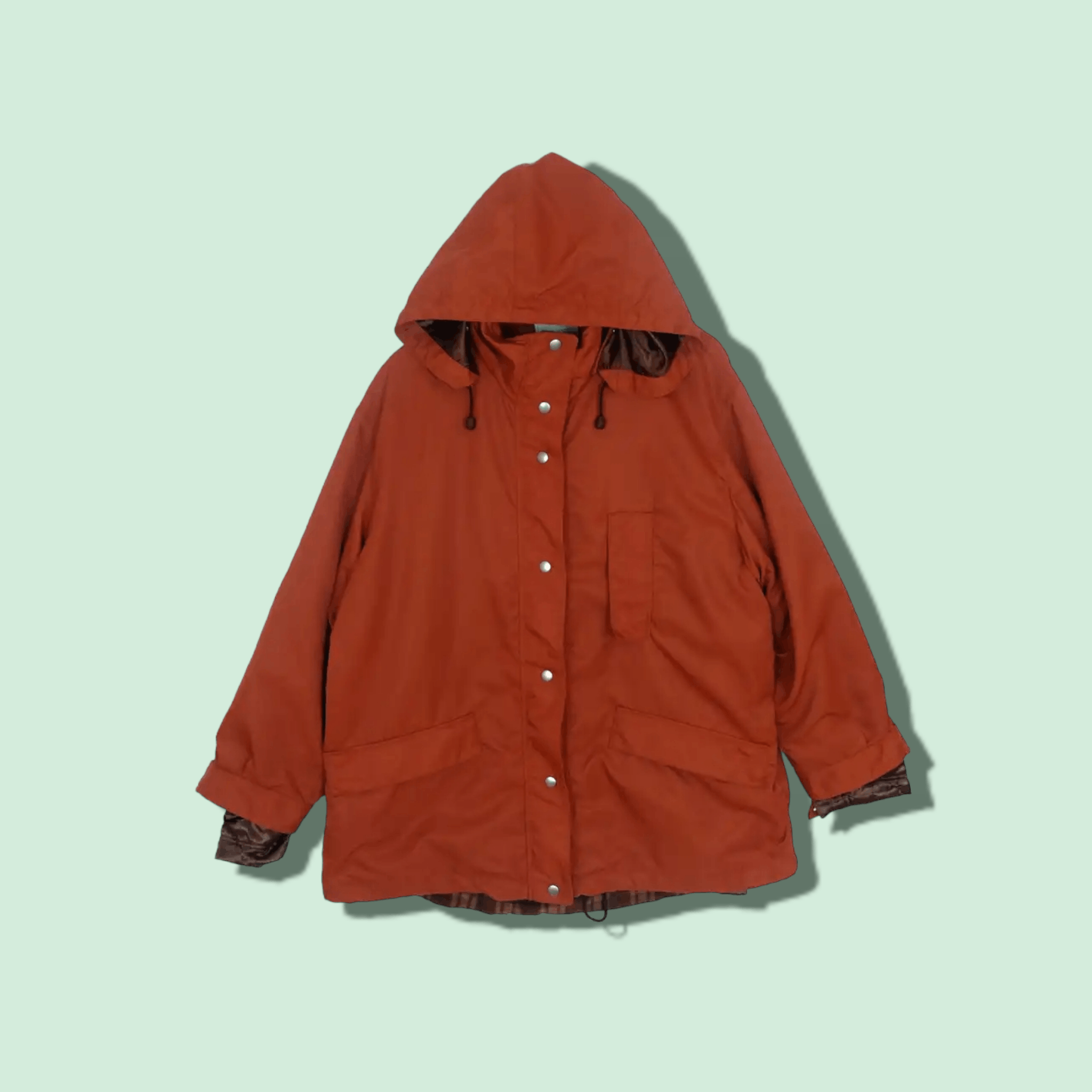 image of Pinore Japan Heavy Parka Windbreaker Jacket in Red, Men's (Size Large)