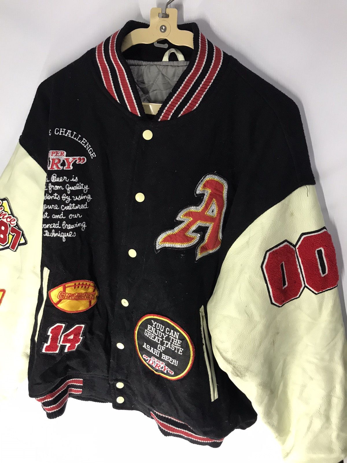 Superdry 🔥rare🔥Superdry varsity leather sleeve with patches Size US L / EU 52-54 / 3 - 7 Thumbnail
