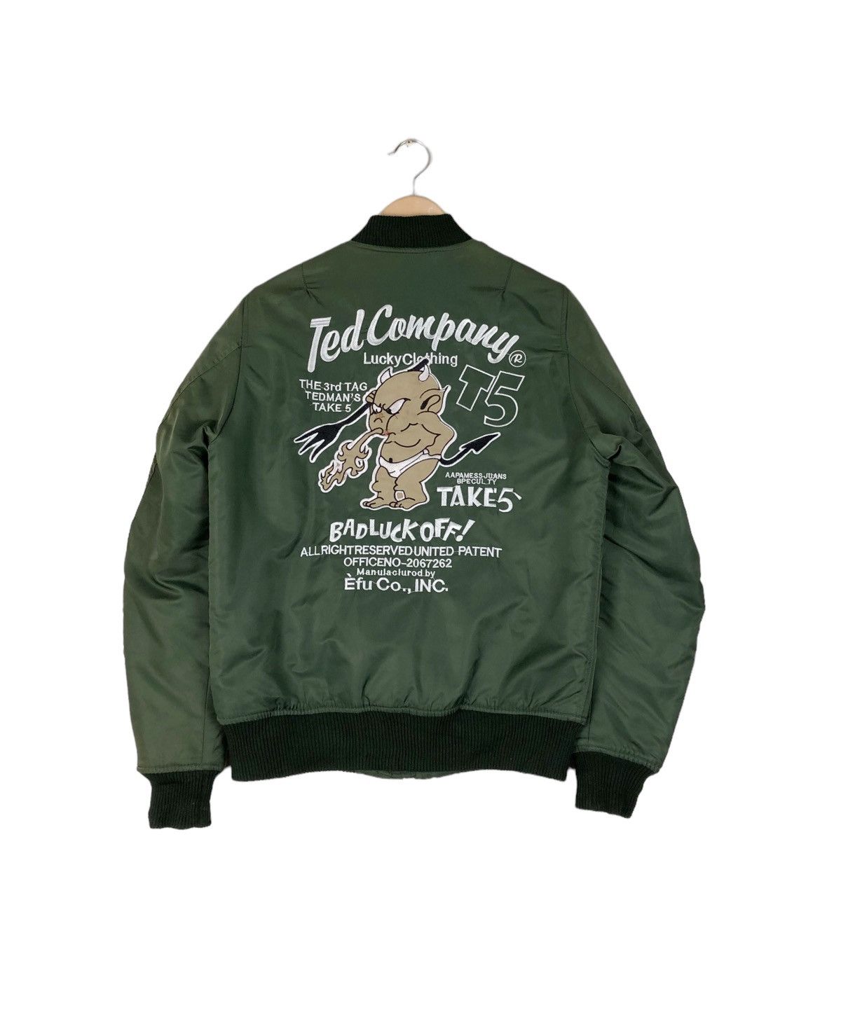ted Company テッドマン flight jacket MA-1 Tedman MA-1 Flight Jacket Men's Custom MA1 Bomber with Patch