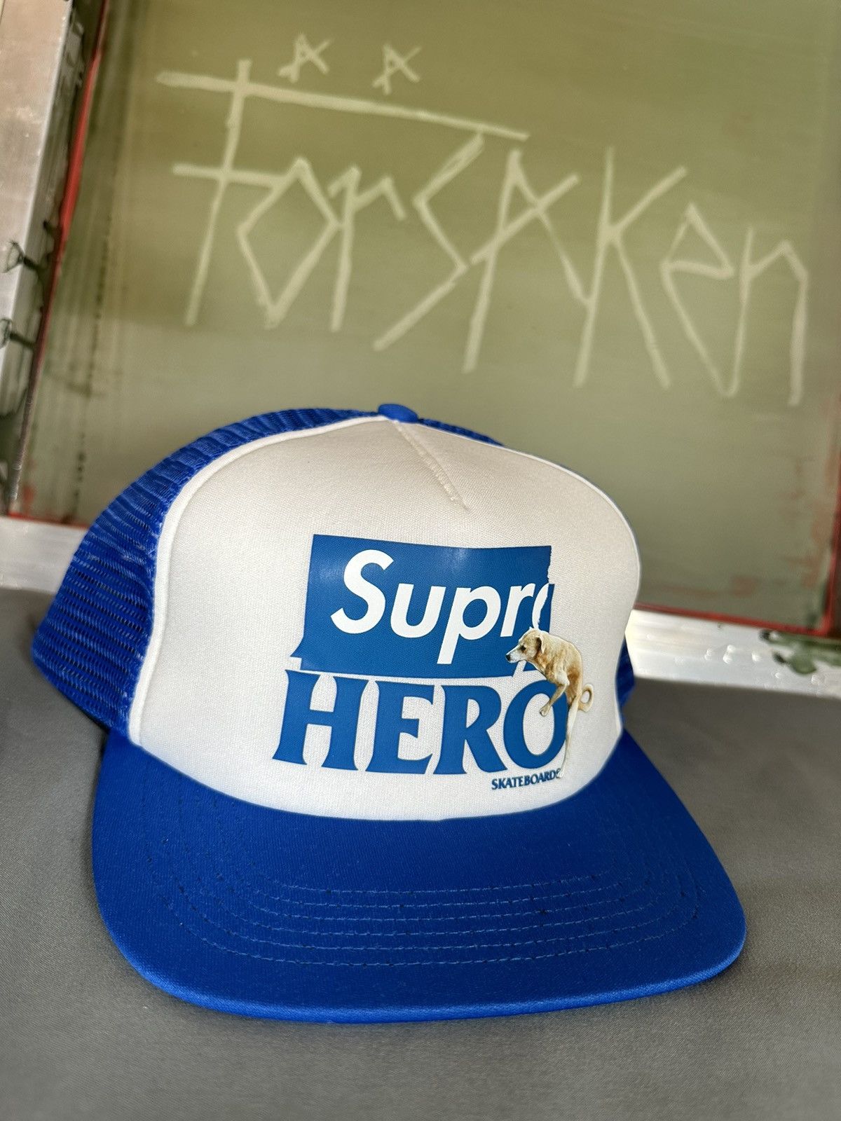 image of Supreme Antihero Mesh Back 5-Panel in Blue, Men's