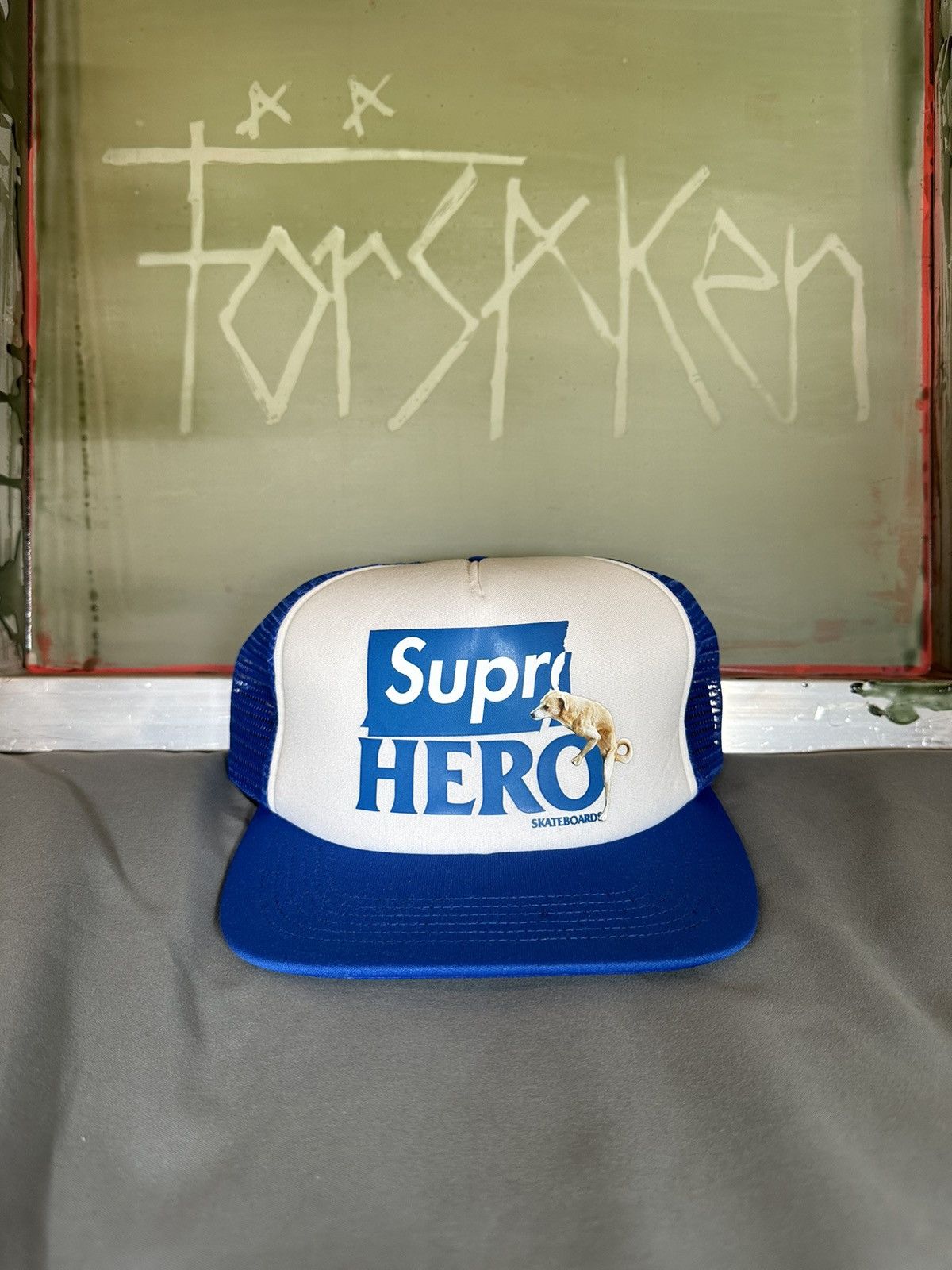 image of Supreme Antihero Mesh Back 5-Panel in Blue, Men's