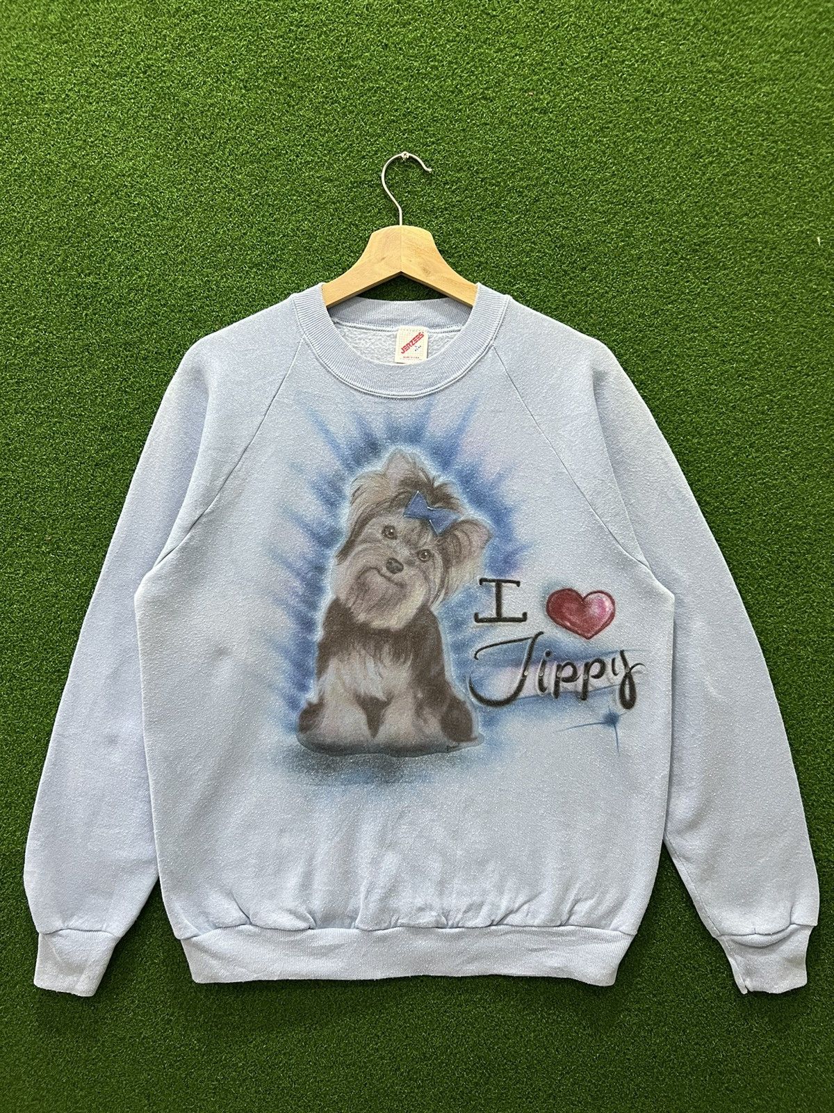Vintage 90s Animal Dog i Love Yippy Sweatshirt Big Printed