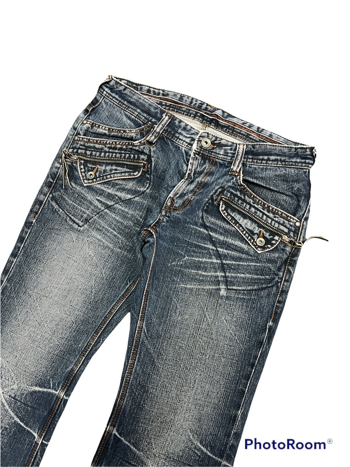 Japanese Brand × Matsuda Distressed Japan Blue Flare by Nicole Club For Men Denim Size US 32 / EU 48 - 5 Thumbnail
