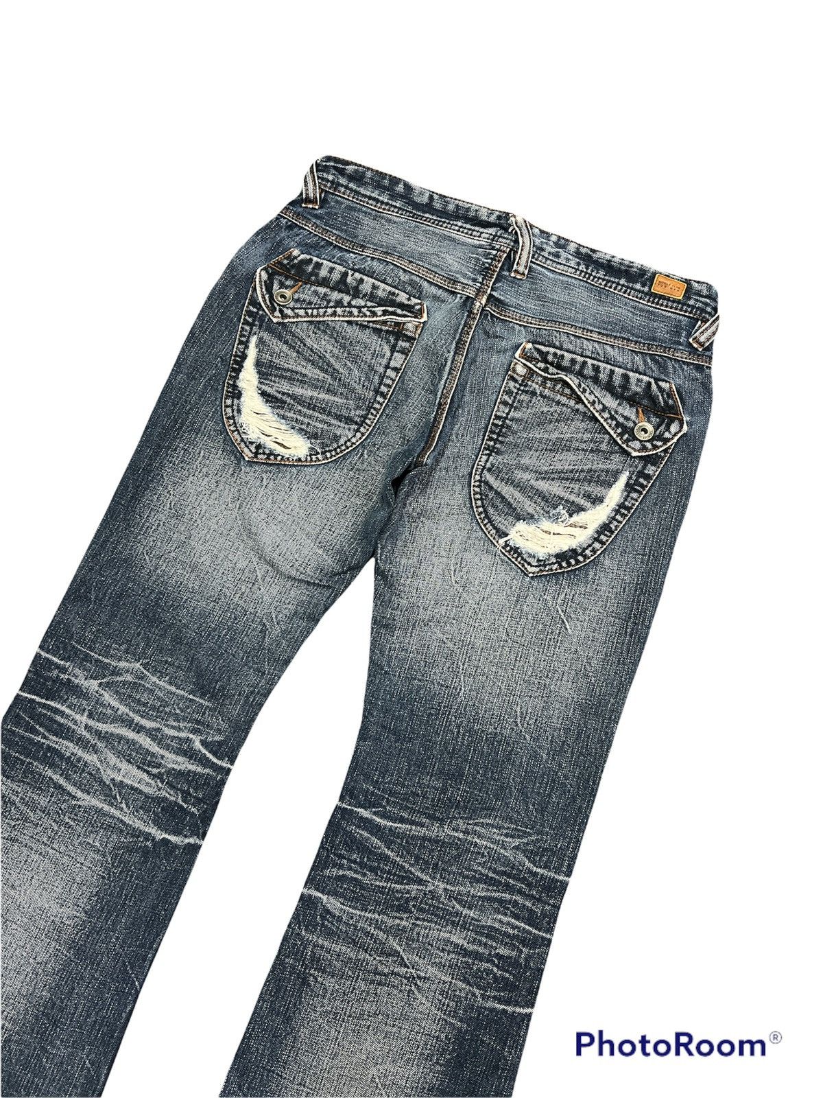 Japanese Brand × Matsuda Distressed Japan Blue Flare by Nicole Club For Men Denim Size US 32 / EU 48 - 6 Thumbnail