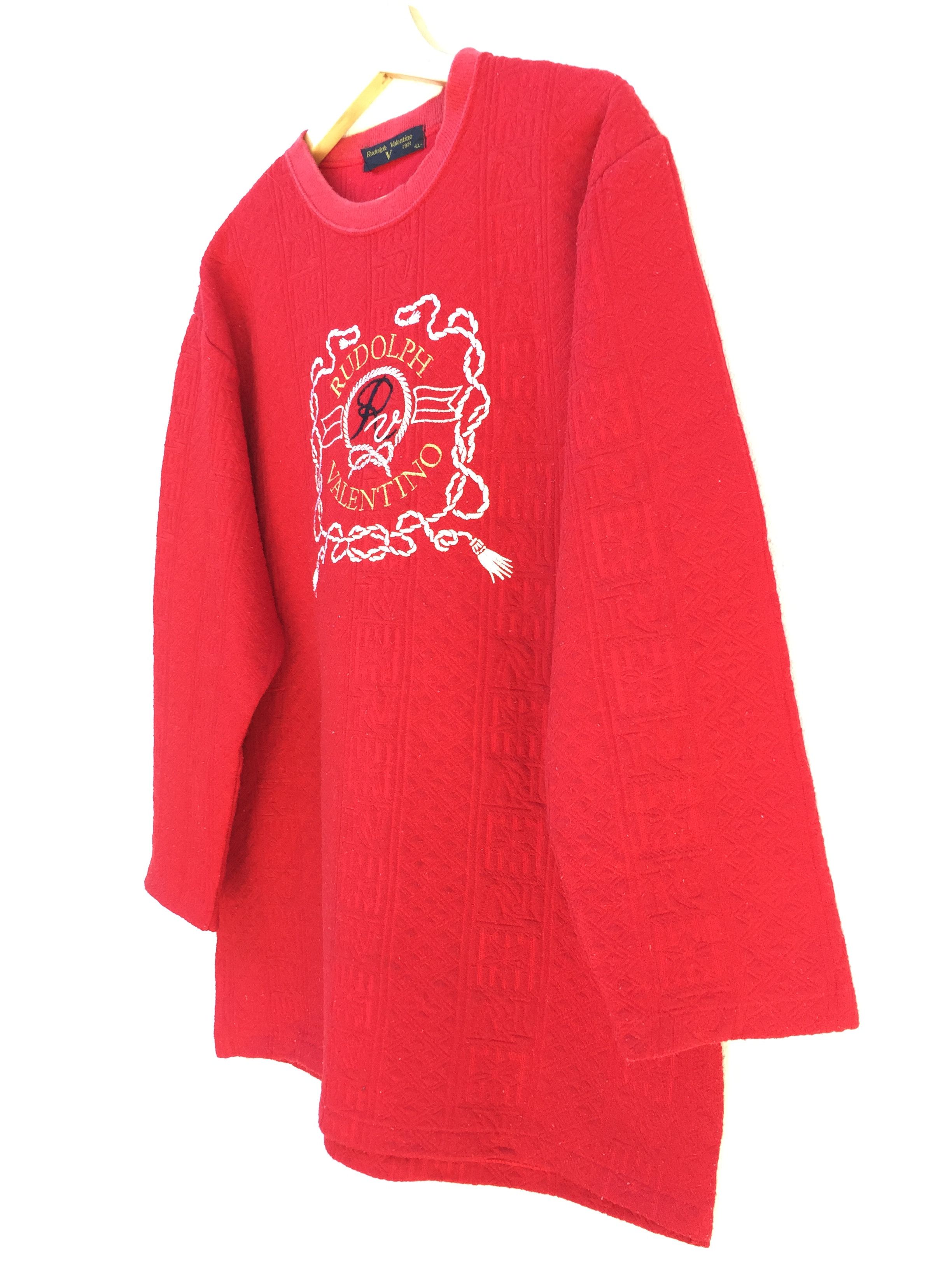 Valentino Vintage Rudolph Valentino Sweatshirt Embroidery Big Logo Size US L / EU 52-54 / 3 - 3 Thumbnail