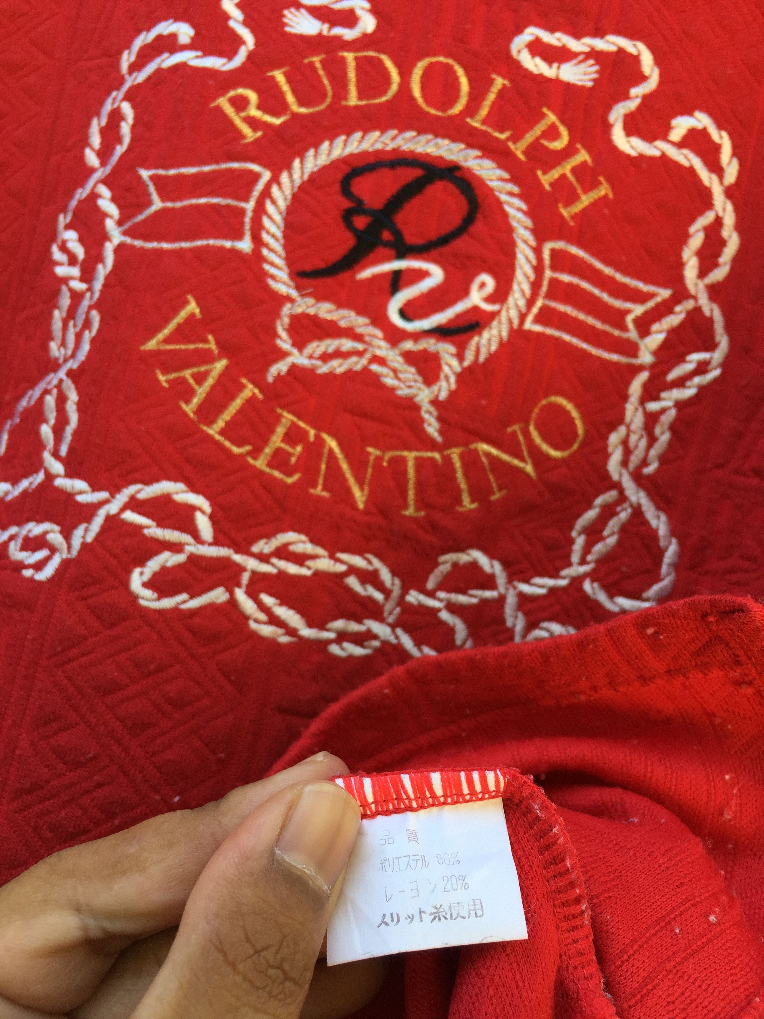 Valentino Vintage Rudolph Valentino Sweatshirt Embroidery Big Logo Size US L / EU 52-54 / 3 - 7 Thumbnail