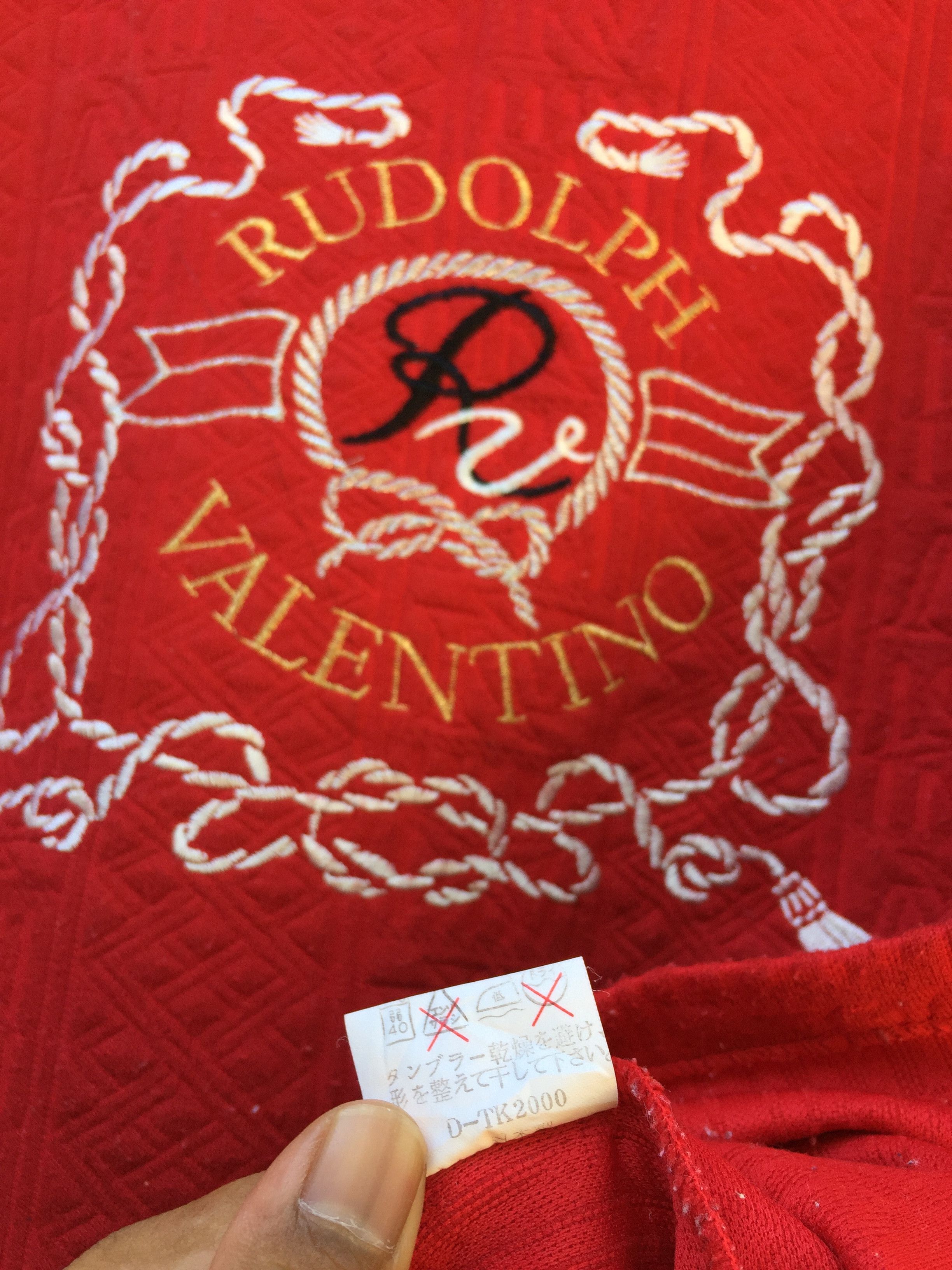 Valentino Vintage Rudolph Valentino Sweatshirt Embroidery Big Logo Size US L / EU 52-54 / 3 - 6 Thumbnail