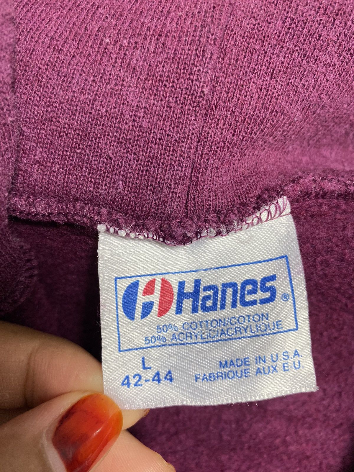 Hanes Vintage Hanes Hoodies Size US L / EU 52-54 / 3 - 3 Thumbnail