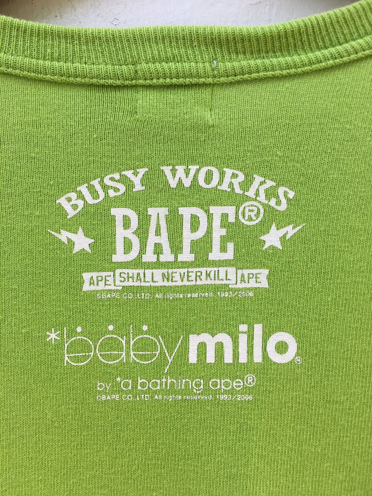 Bape Vintage 2006 BAPE X Baby Milo Big Logo Sweatshirt Size US M / EU 48-50 / 2 - 18 Thumbnail