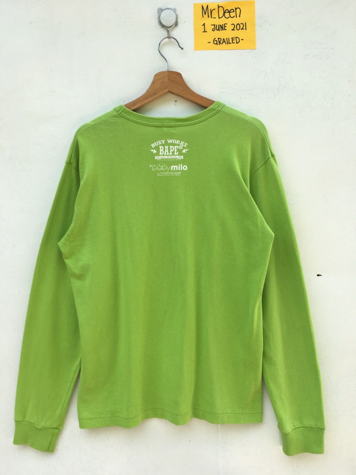 Bape Vintage 2006 BAPE X Baby Milo Big Logo Sweatshirt Size US M / EU 48-50 / 2 - 14 Thumbnail