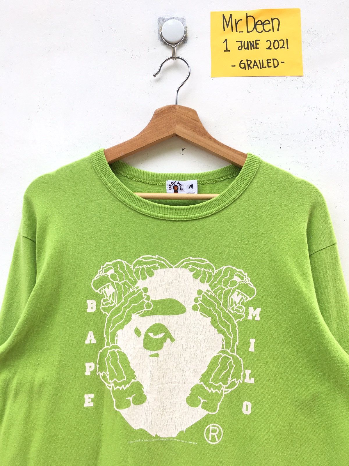 Bape Vintage 2006 BAPE X Baby Milo Big Logo Sweatshirt Size US M / EU 48-50 / 2 - 4 Thumbnail
