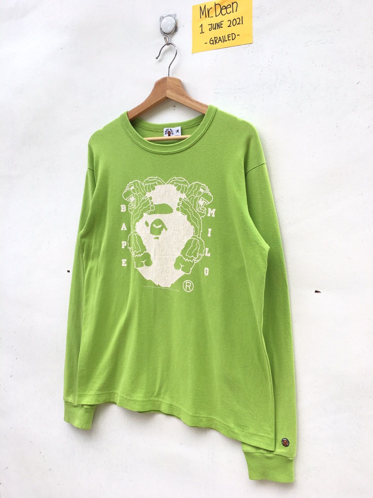 Bape Vintage 2006 BAPE X Baby Milo Big Logo Sweatshirt Size US M / EU 48-50 / 2 - 3 Thumbnail