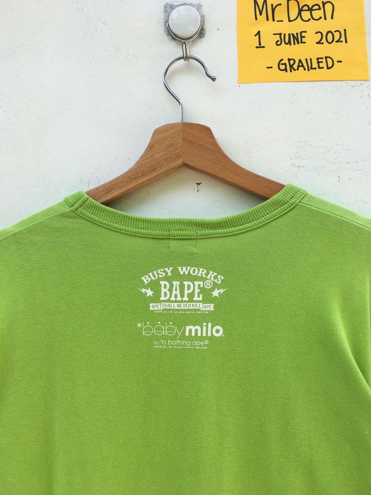 Bape Vintage 2006 BAPE X Baby Milo Big Logo Sweatshirt Size US M / EU 48-50 / 2 - 17 Thumbnail