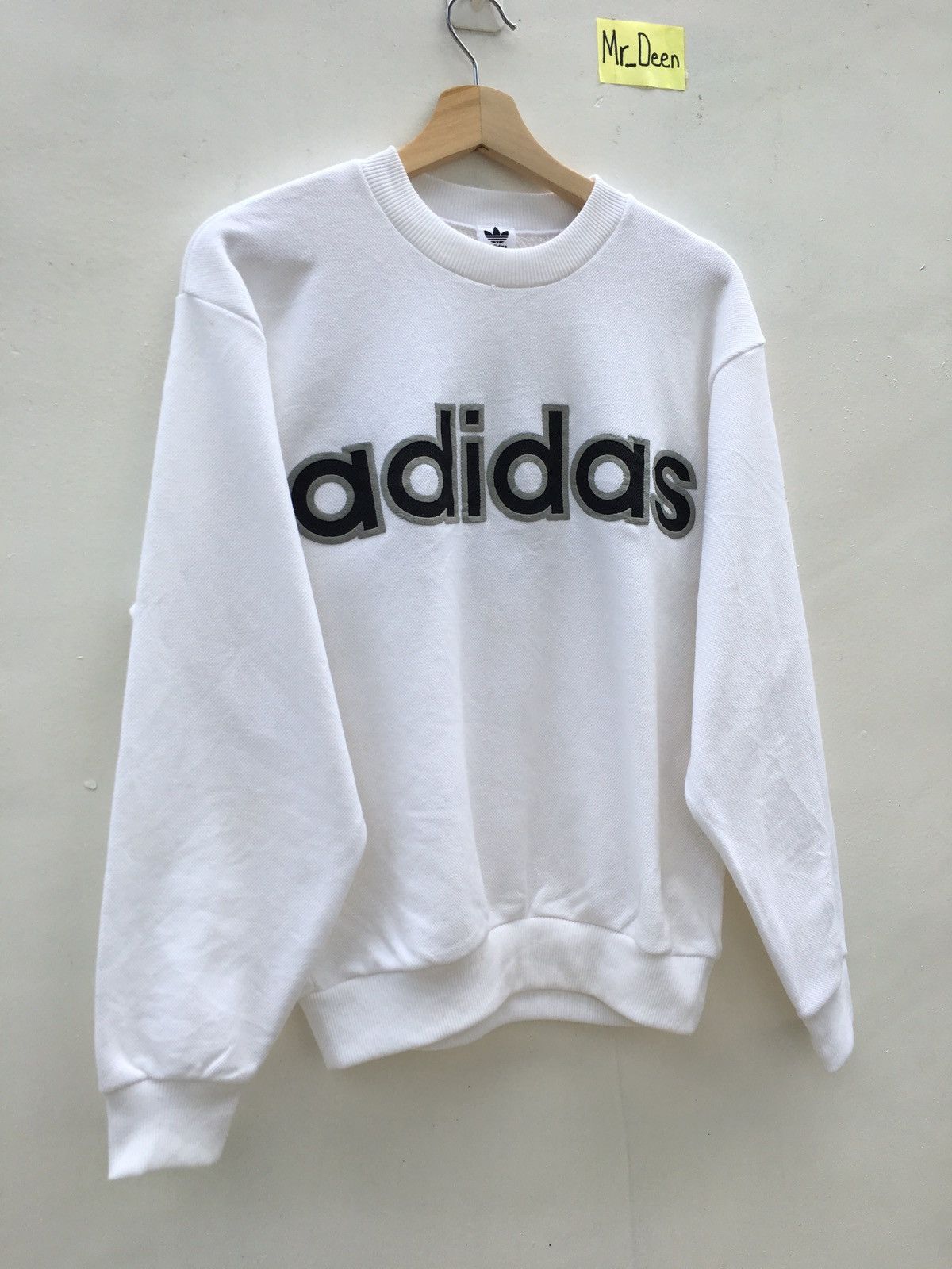 Adidas Vintage Adidas 90s Big Logo White Sweatshirt Size US XL / EU 56 / 4 - 2 Thumbnail