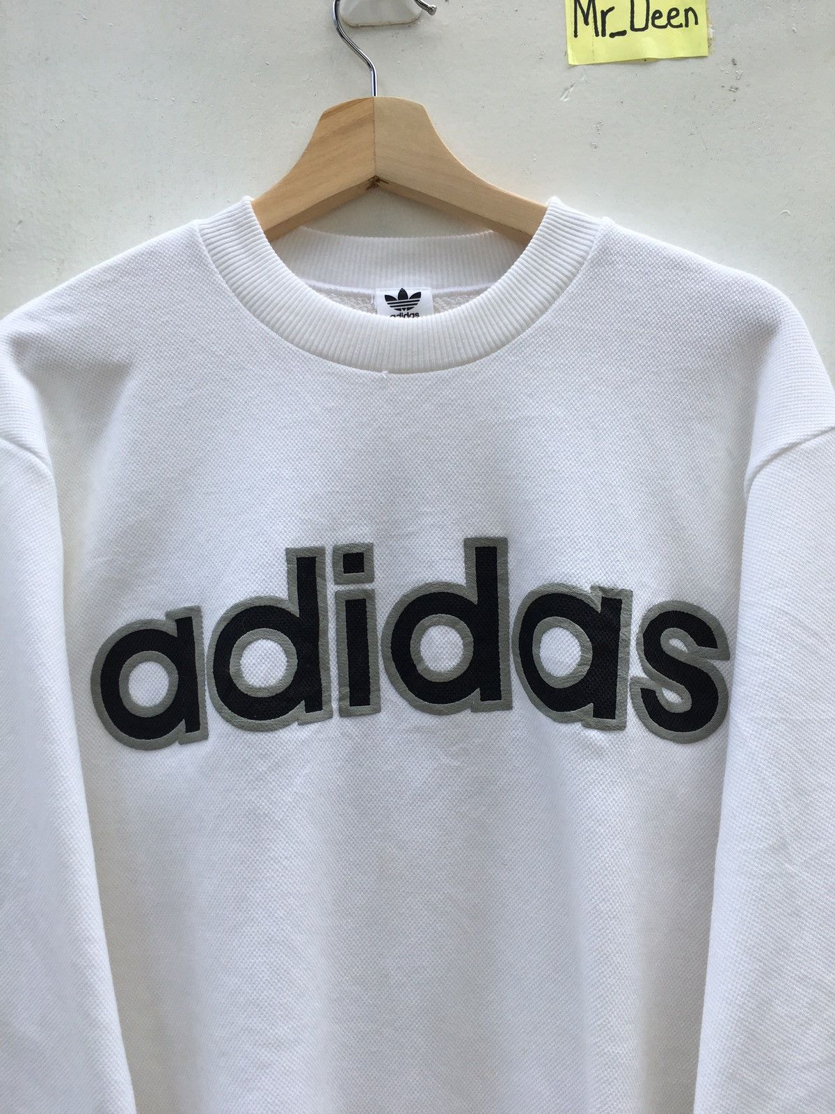 Adidas Vintage Adidas 90s Big Logo White Sweatshirt Size US XL / EU 56 / 4 - 4 Thumbnail