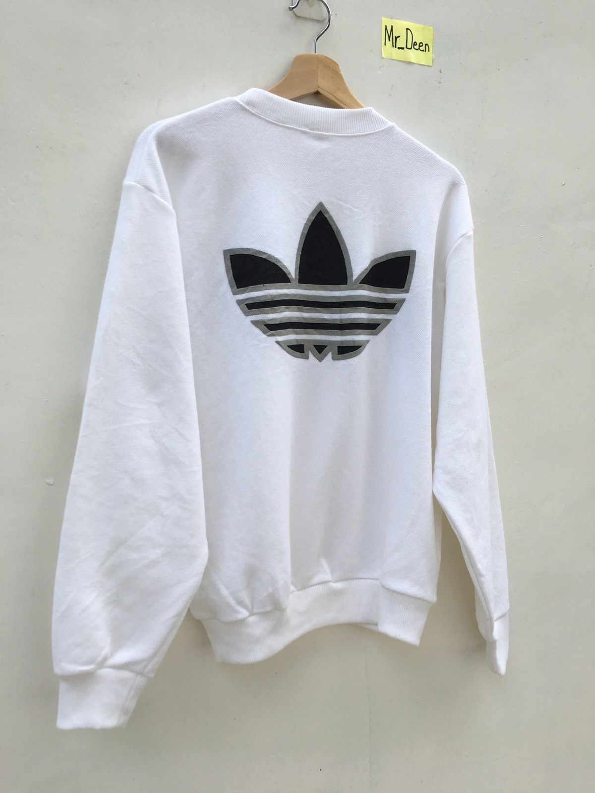 Adidas Vintage Adidas 90s Big Logo White Sweatshirt Size US XL / EU 56 / 4 - 8 Thumbnail