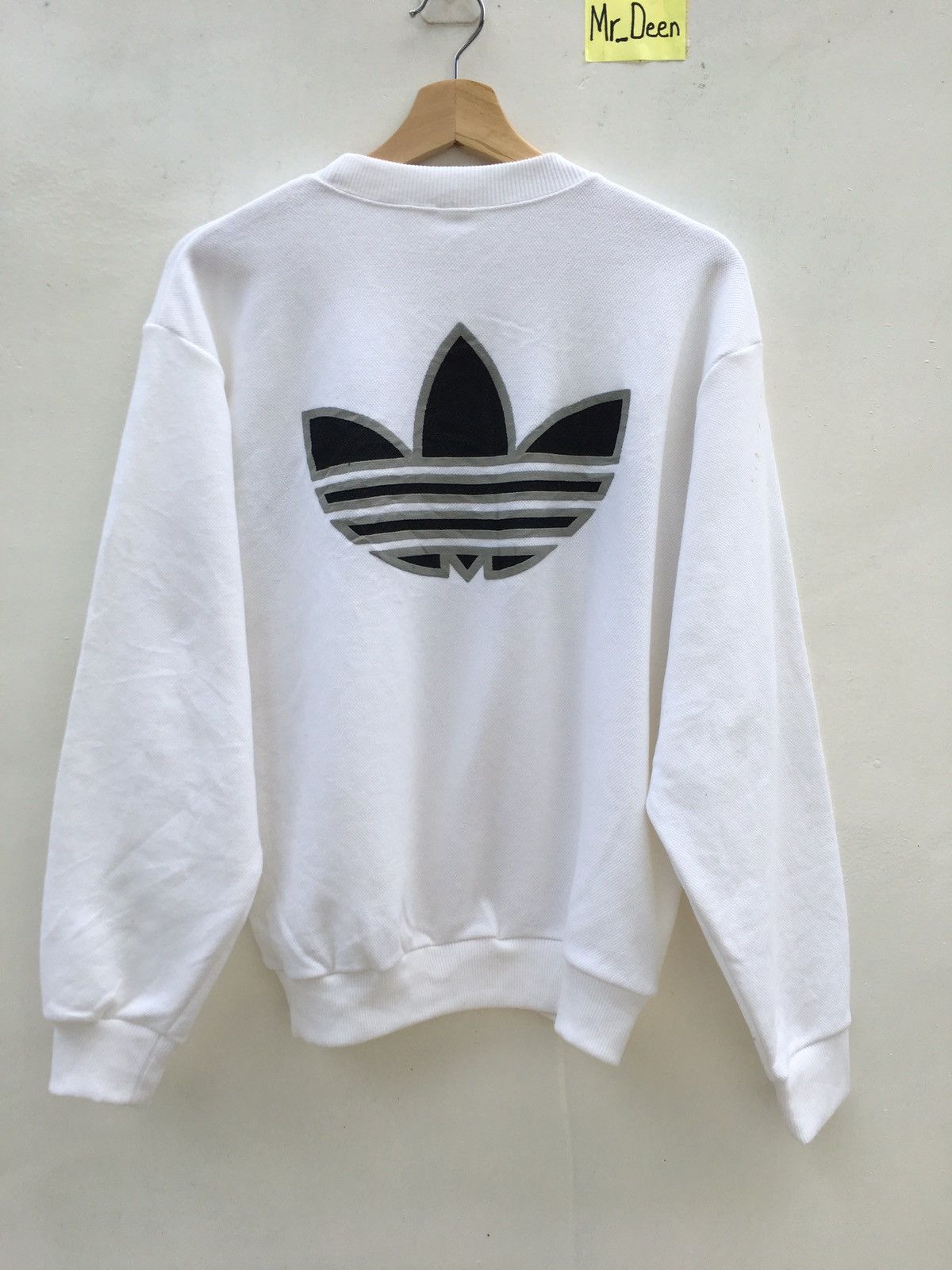 Adidas Vintage Adidas 90s Big Logo White Sweatshirt Size US XL / EU 56 / 4 - 7 Thumbnail