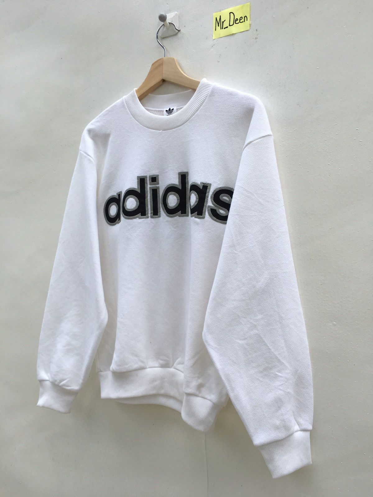 Adidas Vintage Adidas 90s Big Logo White Sweatshirt Size US XL / EU 56 / 4 - 3 Thumbnail