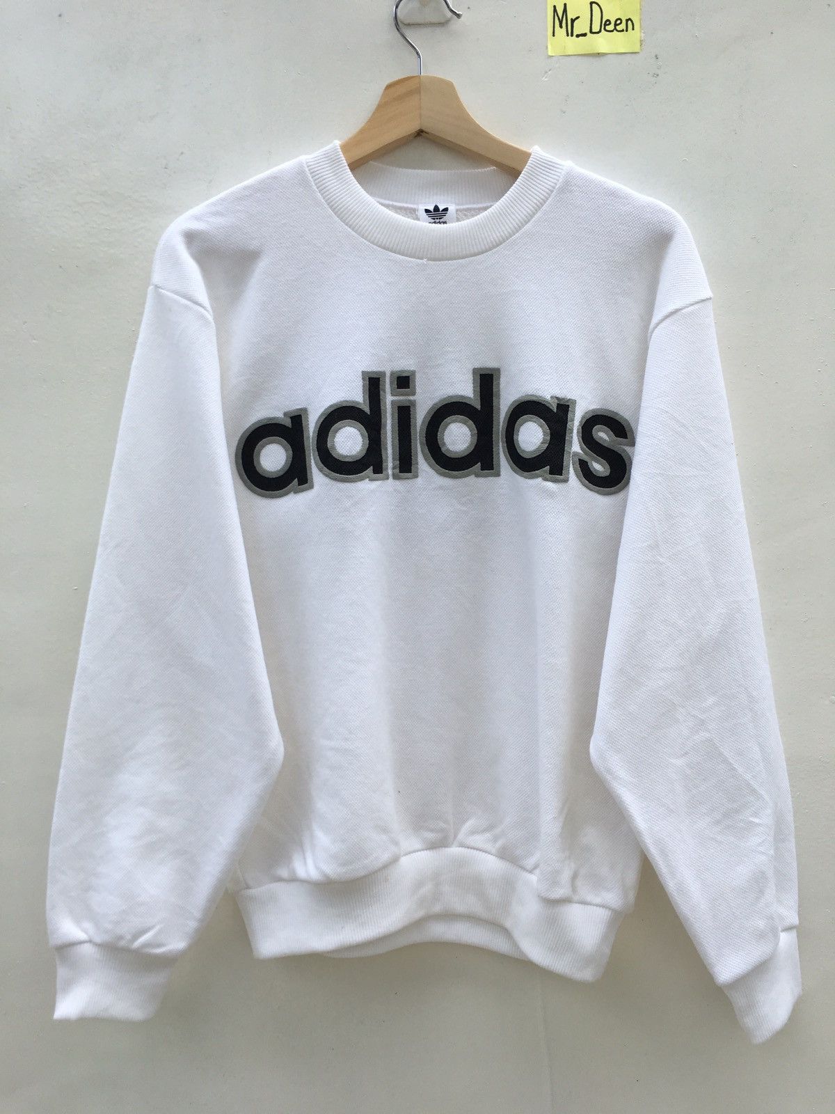 Adidas Vintage Adidas 90s Big Logo White Sweatshirt Size US XL / EU 56 / 4 - 1 Thumbnail