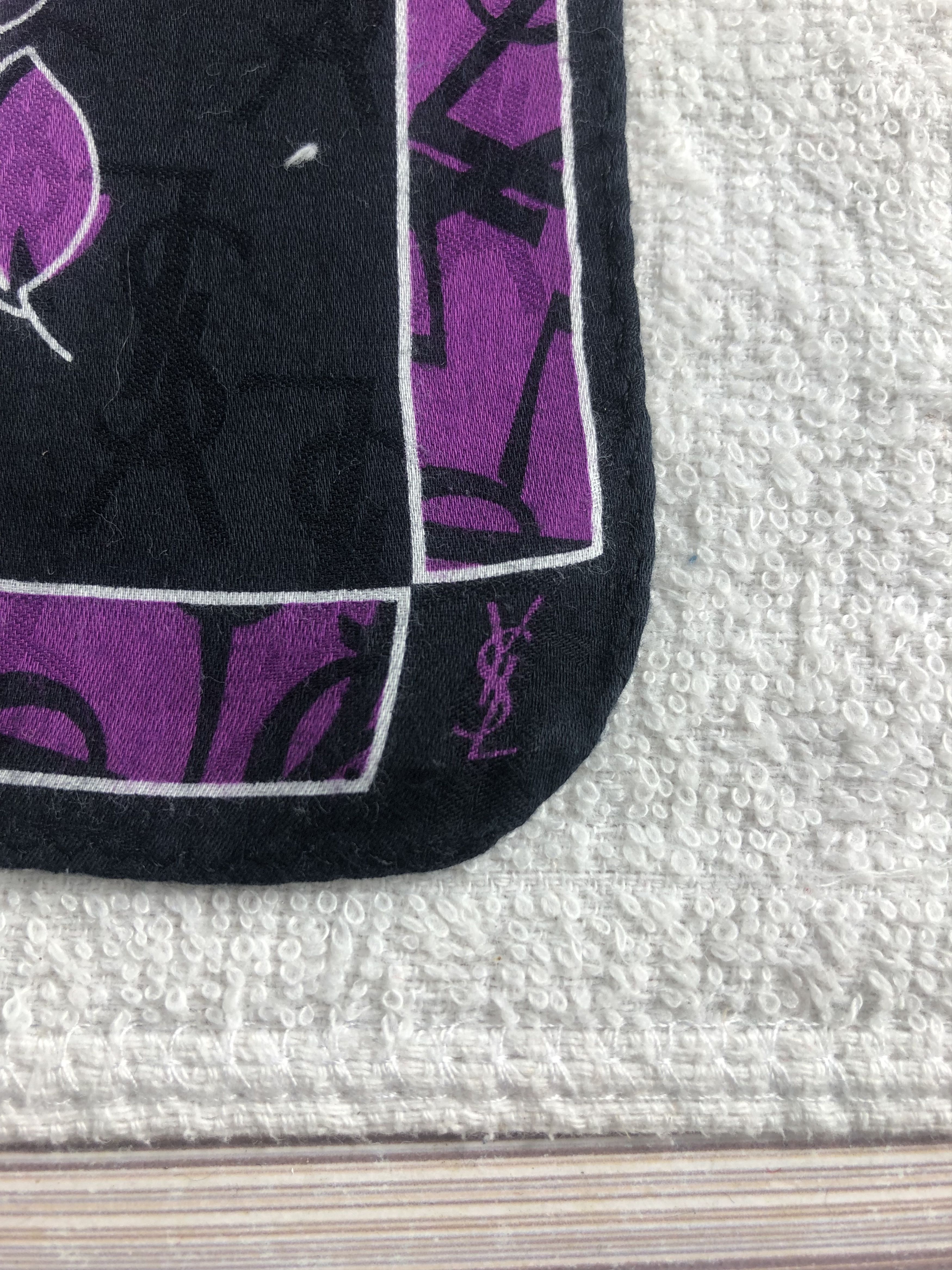 Yves Saint Laurent Yves Saint Laurent Handkerchief / Bandana / Neckerchief C039 Size ONE SIZE - 5 Thumbnail